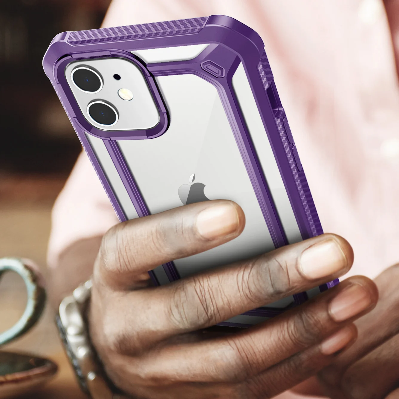 iPhone 12 mini 5.4 inch Unicorn Beetle Exo with Screen Protector Clear Case-Purple - Image 9