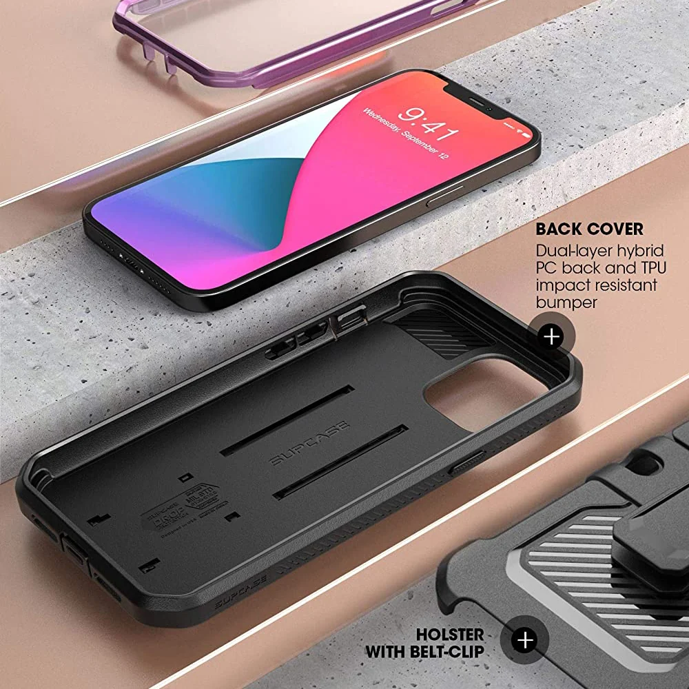 iPhone 12 mini 5.4 inch Unicorn Beetle Pro Rugged Case-Metallic Purple - Image 4