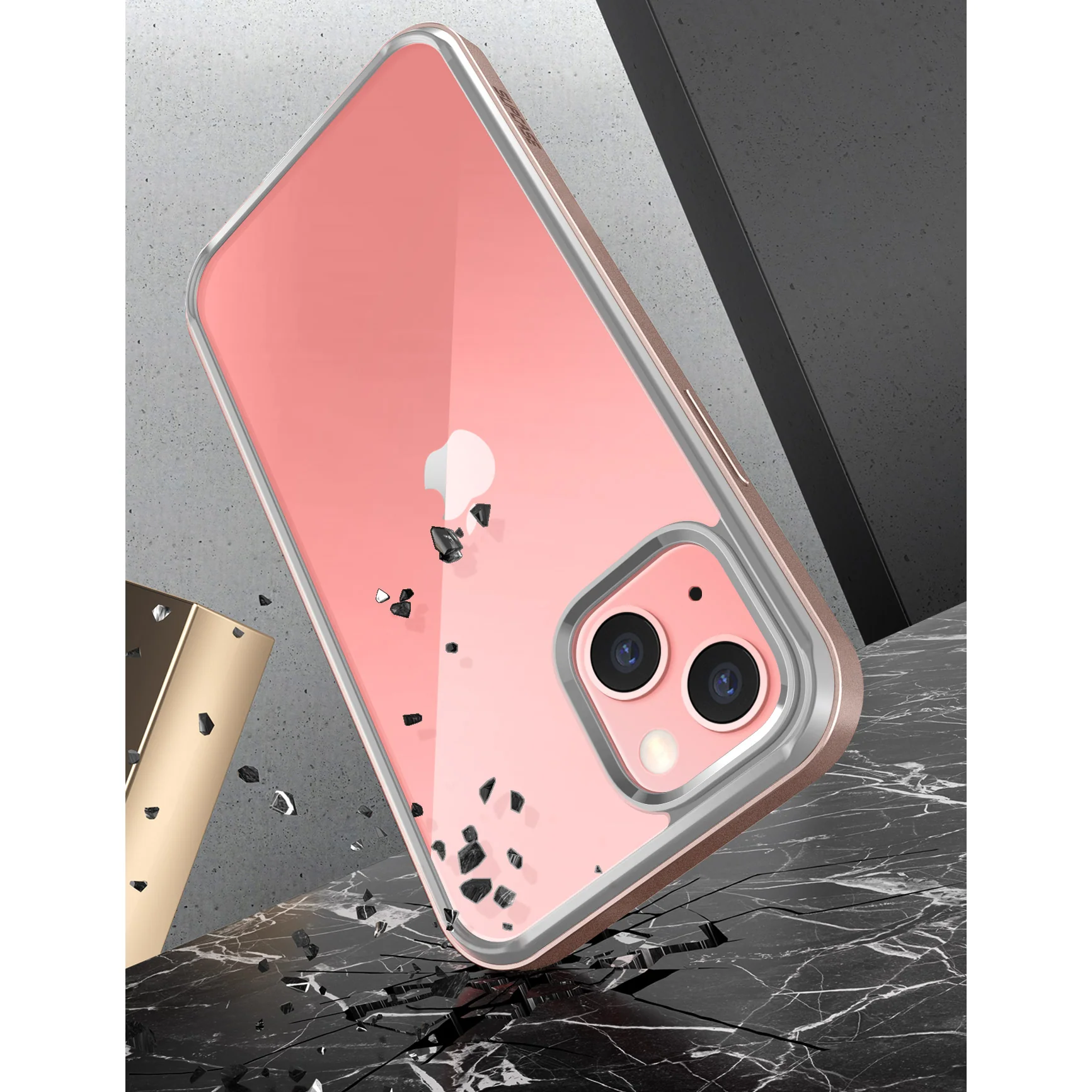 iPhone 13 6.1 inch Unicorn Beetle Edge Clear Bumper Case-Peach - Image 5