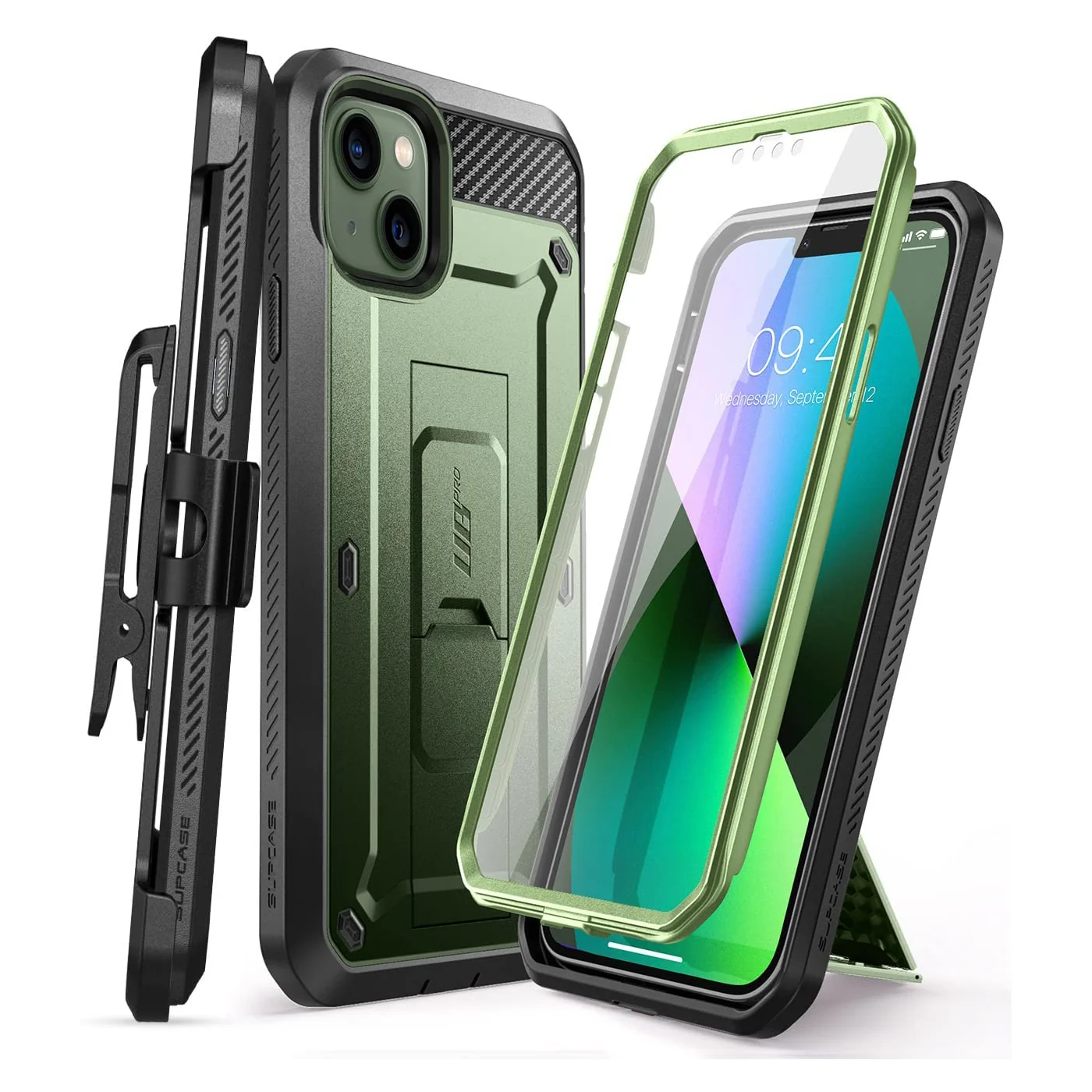 iPhone 13 6.1 inch Unicorn Beetle Pro Rugged Case-Dark Green - Image 2