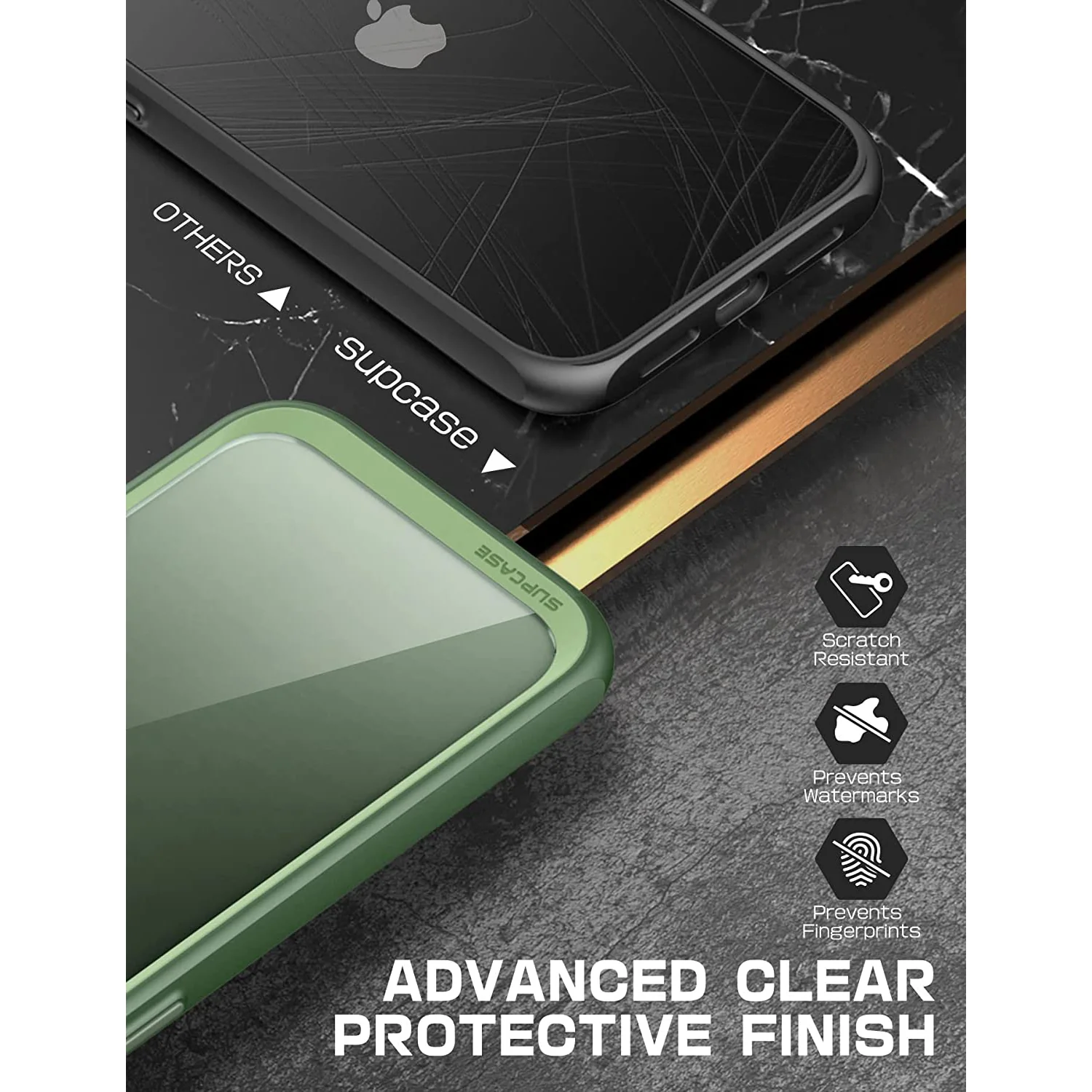 iPhone 13 6.1 inch Unicorn Beetle Style Slim Clear Case-Green - Image 7