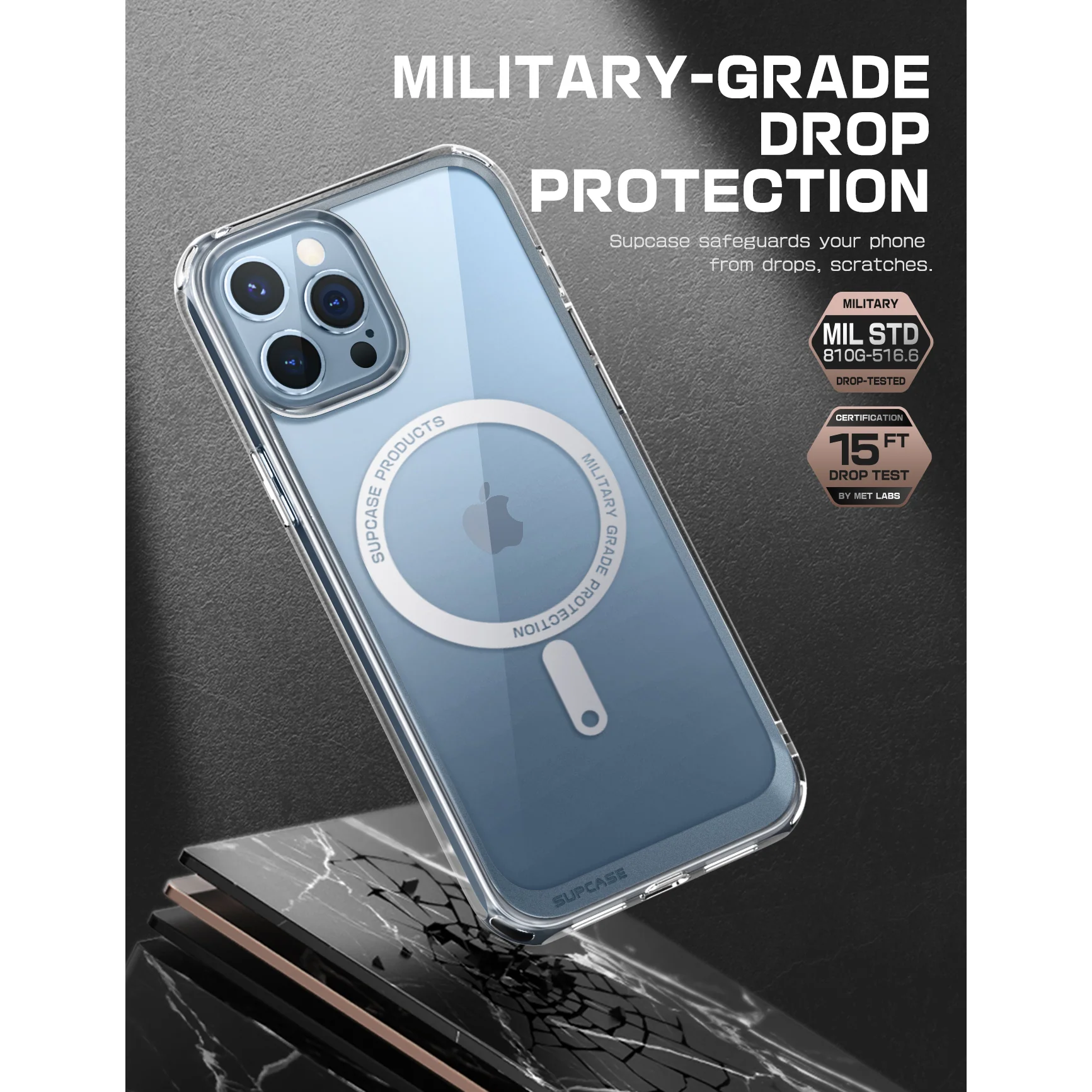 iPhone 13 Pro 6.1 inch Unicorn Beetle MAG Slim Clear MagSafe Case-Clear - Image 5