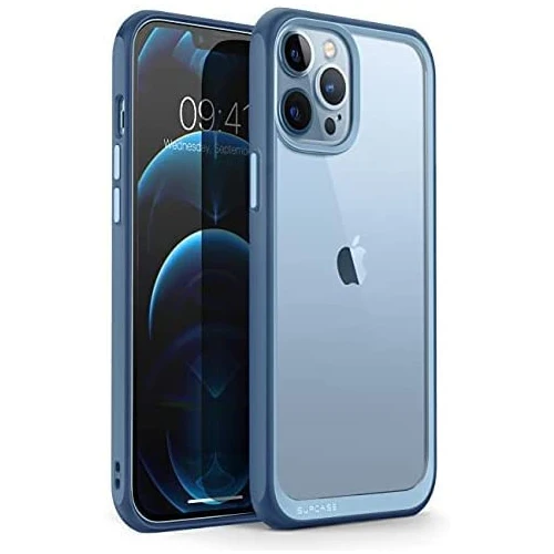 iPhone 13 Pro 6.1 inch Unicorn Beetle Style Slim Clear Case-Blue - Image 2