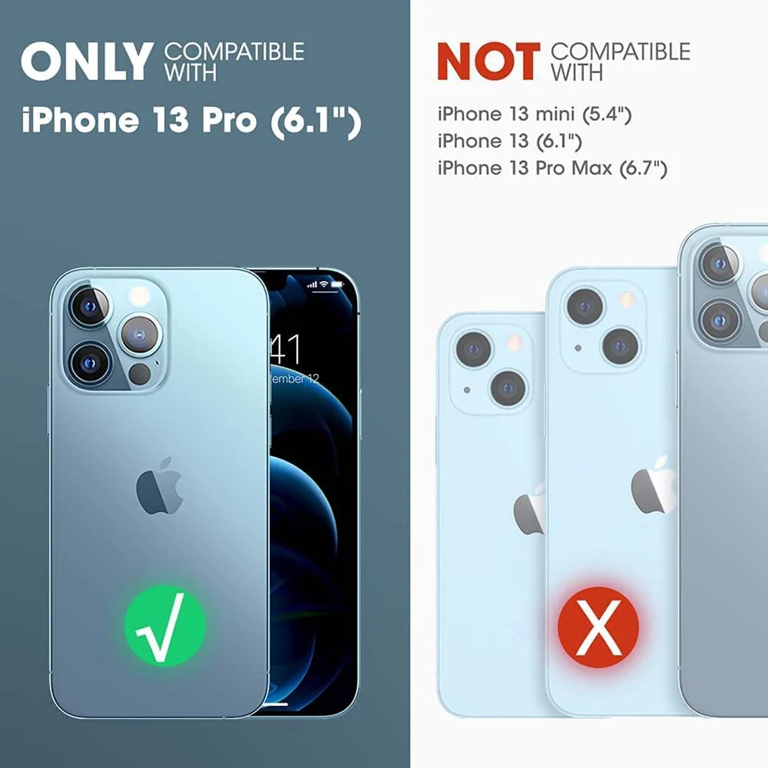 iPhone 13 Pro 6.1 inch Unicorn Beetle Style Slim Clear Case-Blue - Image 3