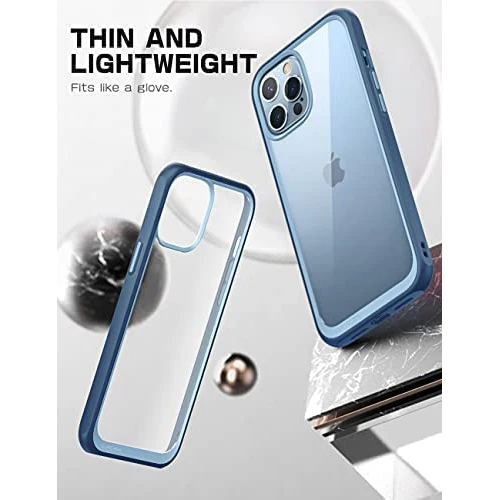 iPhone 13 Pro 6.1 inch Unicorn Beetle Style Slim Clear Case-Blue - Image 4