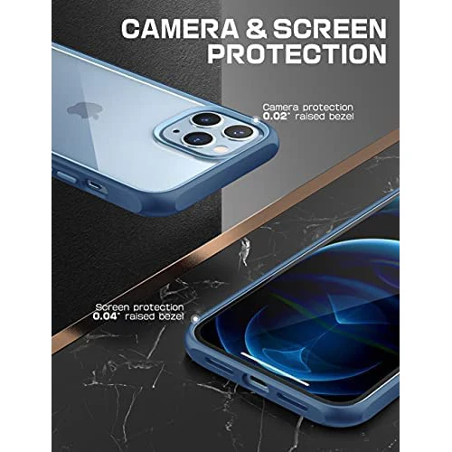 iPhone 13 Pro 6.1 inch Unicorn Beetle Style Slim Clear Case-Blue - Image 5