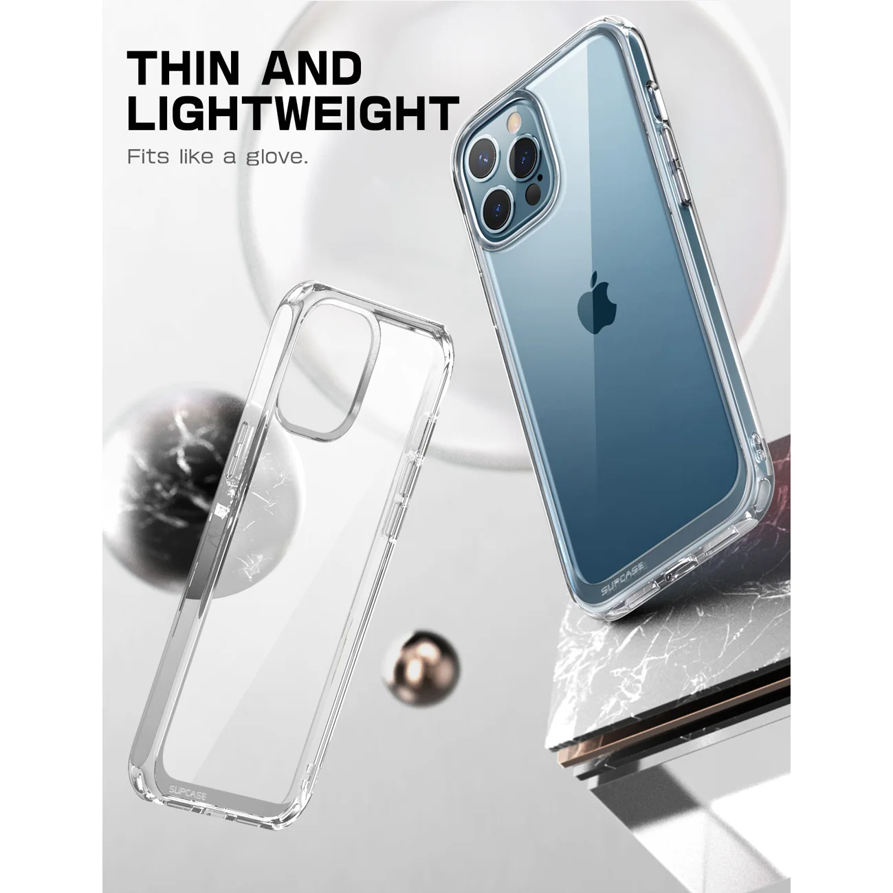 iPhone 13 Pro 6.1 inch Unicorn Beetle Style Slim Clear Case-Clear - Image 3