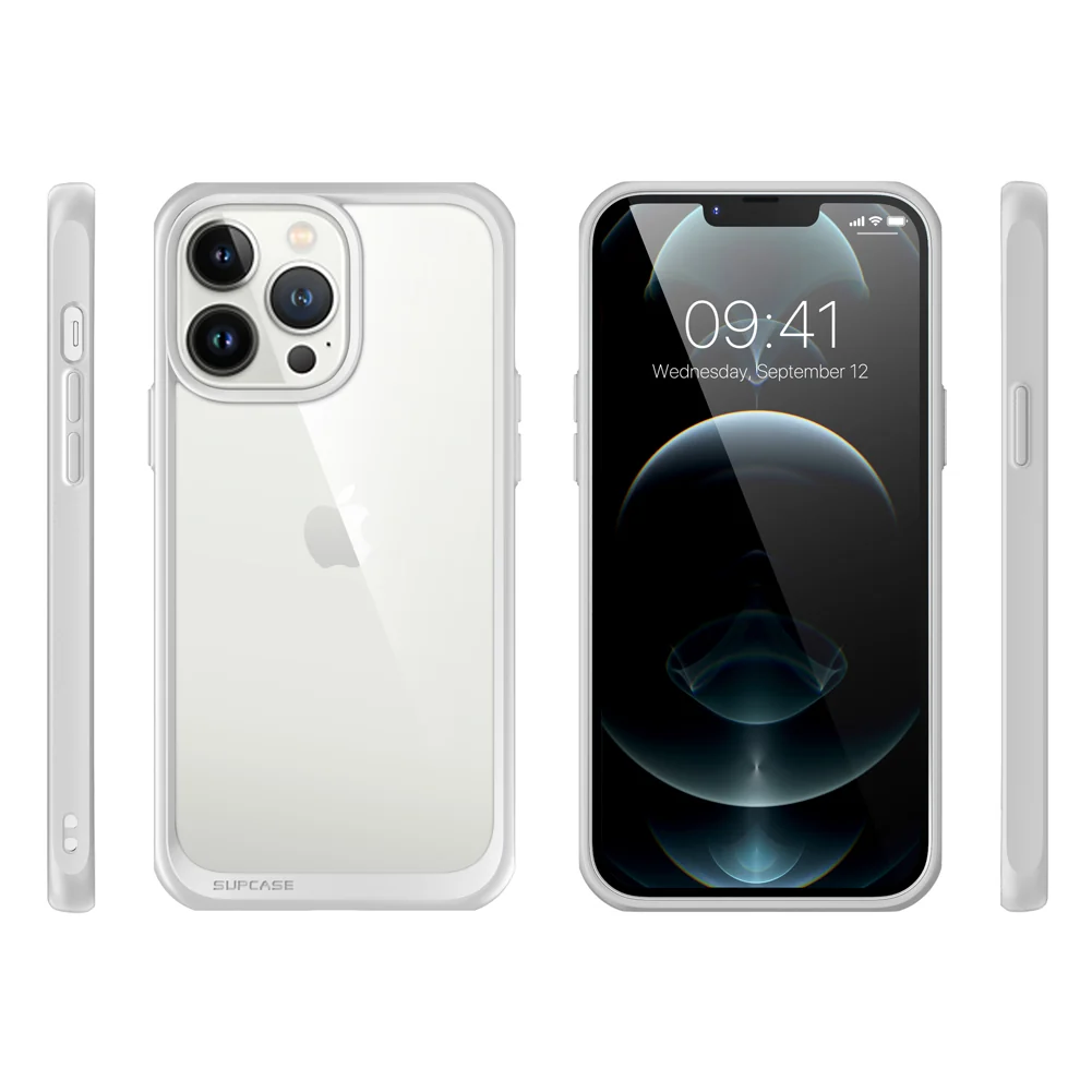 iPhone 13 Pro 6.1 inch Unicorn Beetle Style Slim Clear Case-Gray - Image 10
