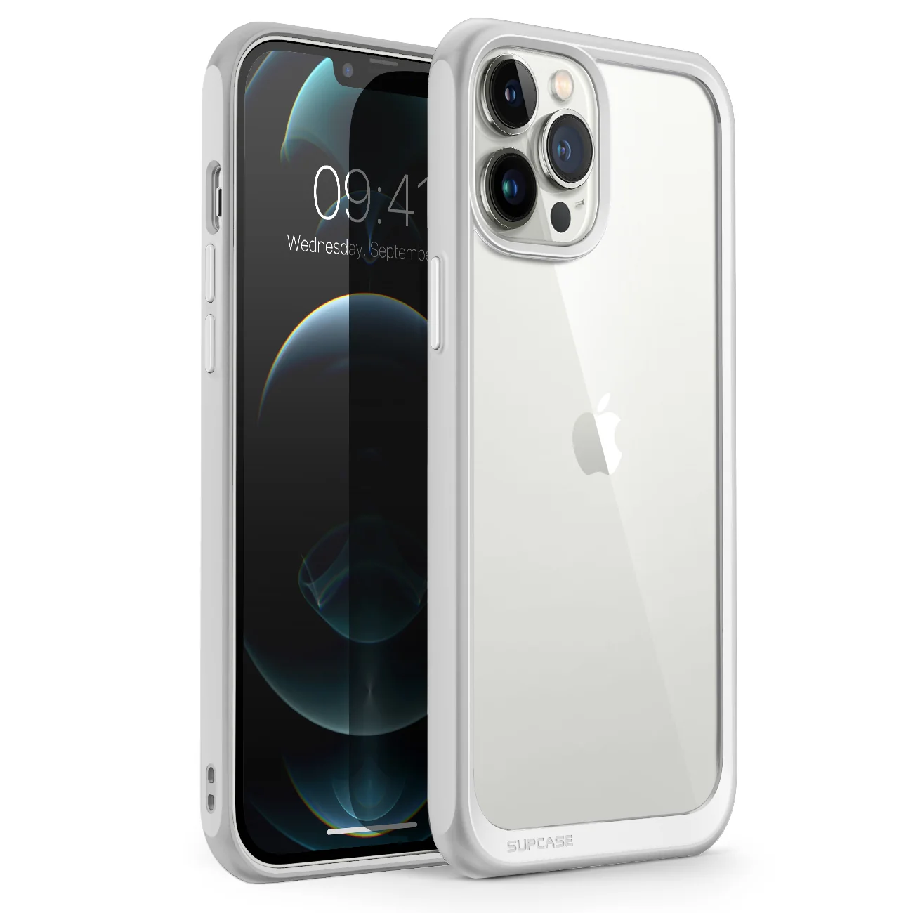iPhone 13 Pro 6.1 inch Unicorn Beetle Style Slim Clear Case-Gray - Image 2