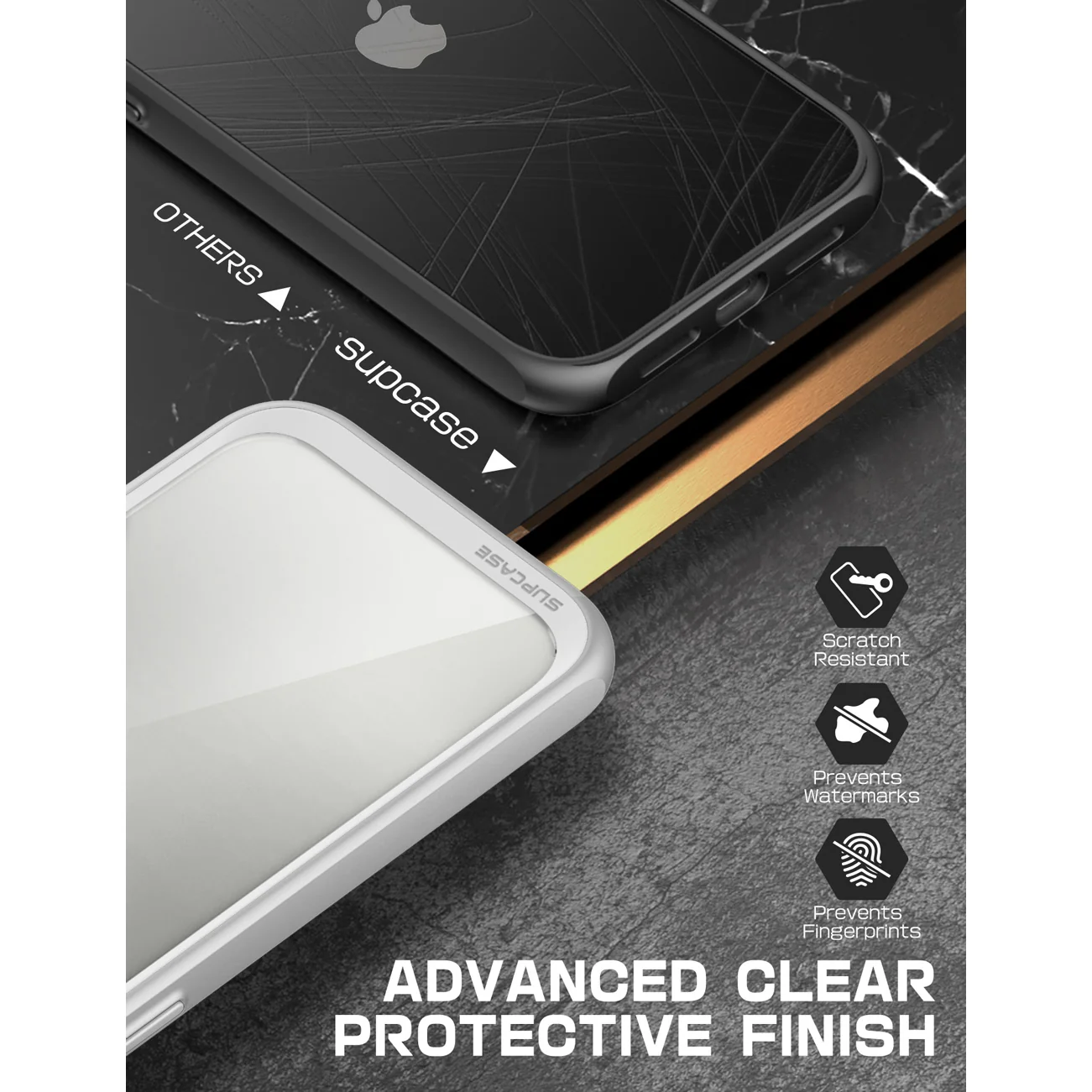 iPhone 13 Pro 6.1 inch Unicorn Beetle Style Slim Clear Case-Gray - Image 6
