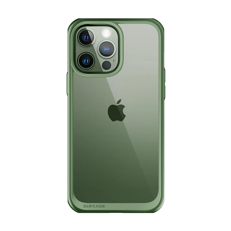 iPhone 13 Pro 6.1 inch Unicorn Beetle Style Slim Clear Case-Green