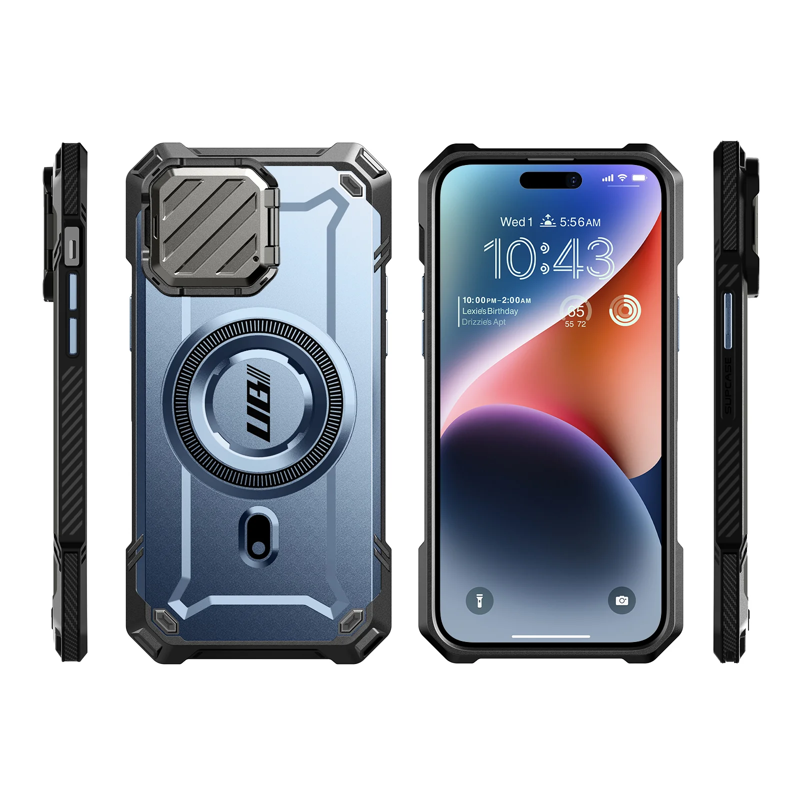 iPhone 13 Pro Max 6.7 inch Unicorn Beetle MAG XT MagSafe Holster Case-Metallic Blue - Image 4
