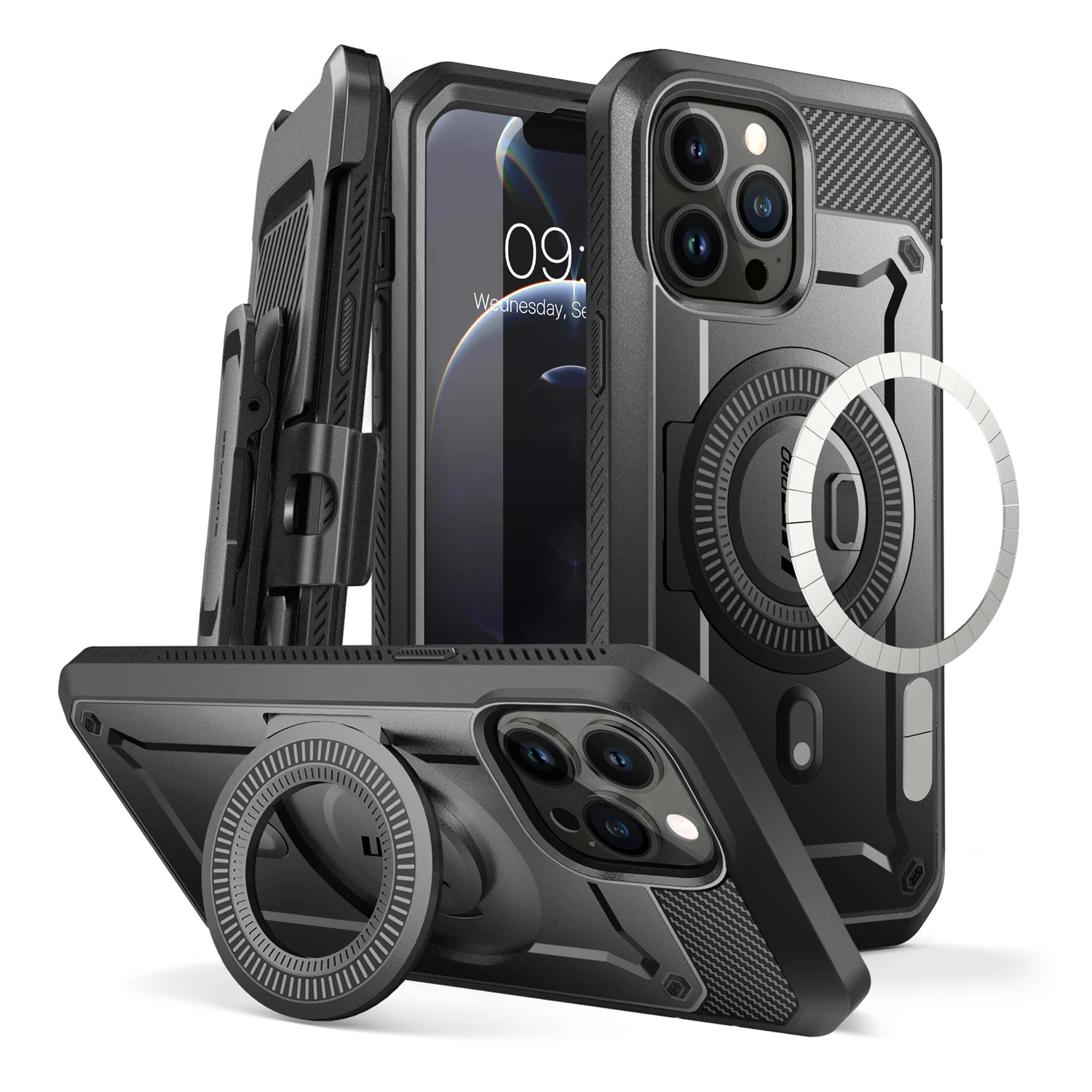 iPhone 13 Pro Max 6.7 inch Unicorn Beetle PRO MAG Rugged MagSafe Case-Gun Metal - Image 3