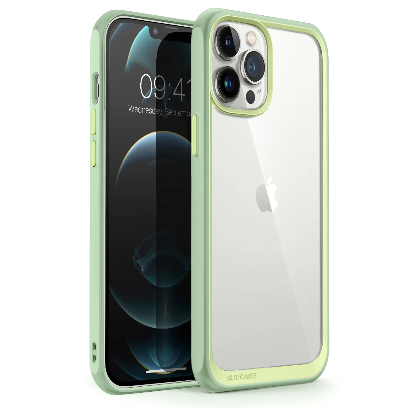 iPhone 13 Pro Max 6.7 inch Unicorn Beetle Style Slim Clear Case-Mint Green - Image 2