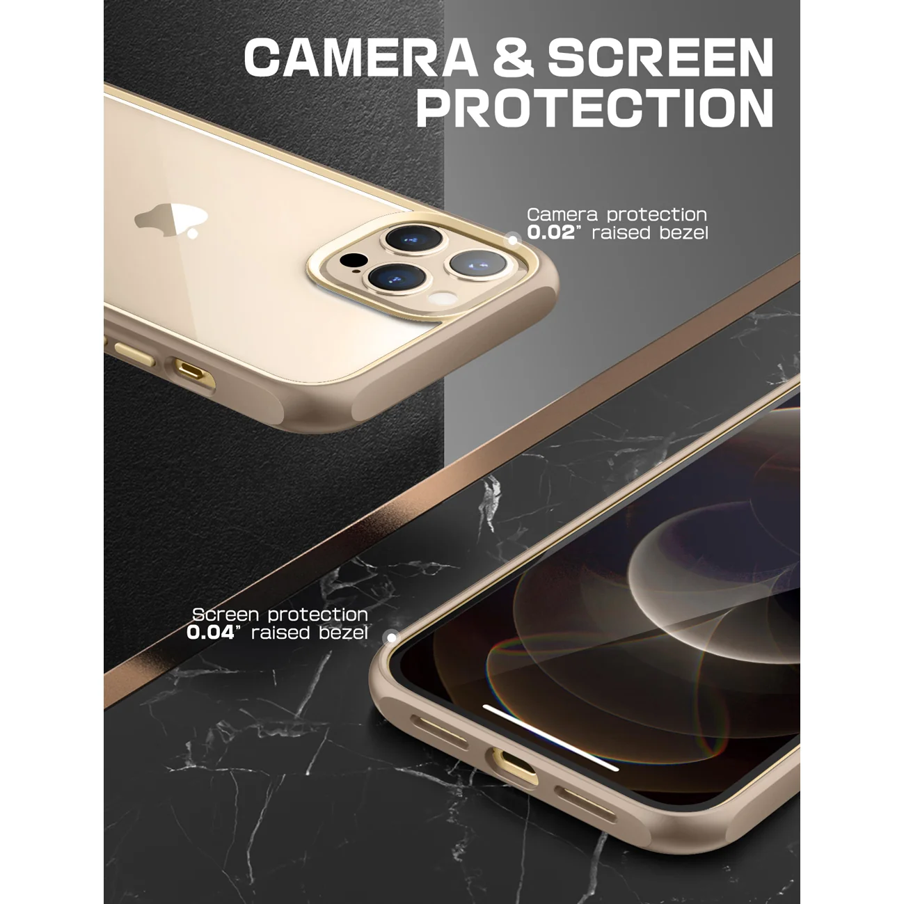 iPhone 13 Pro Max 6.7 inch Unicorn Beetle Style Slim Clear Case-Tan - Image 5