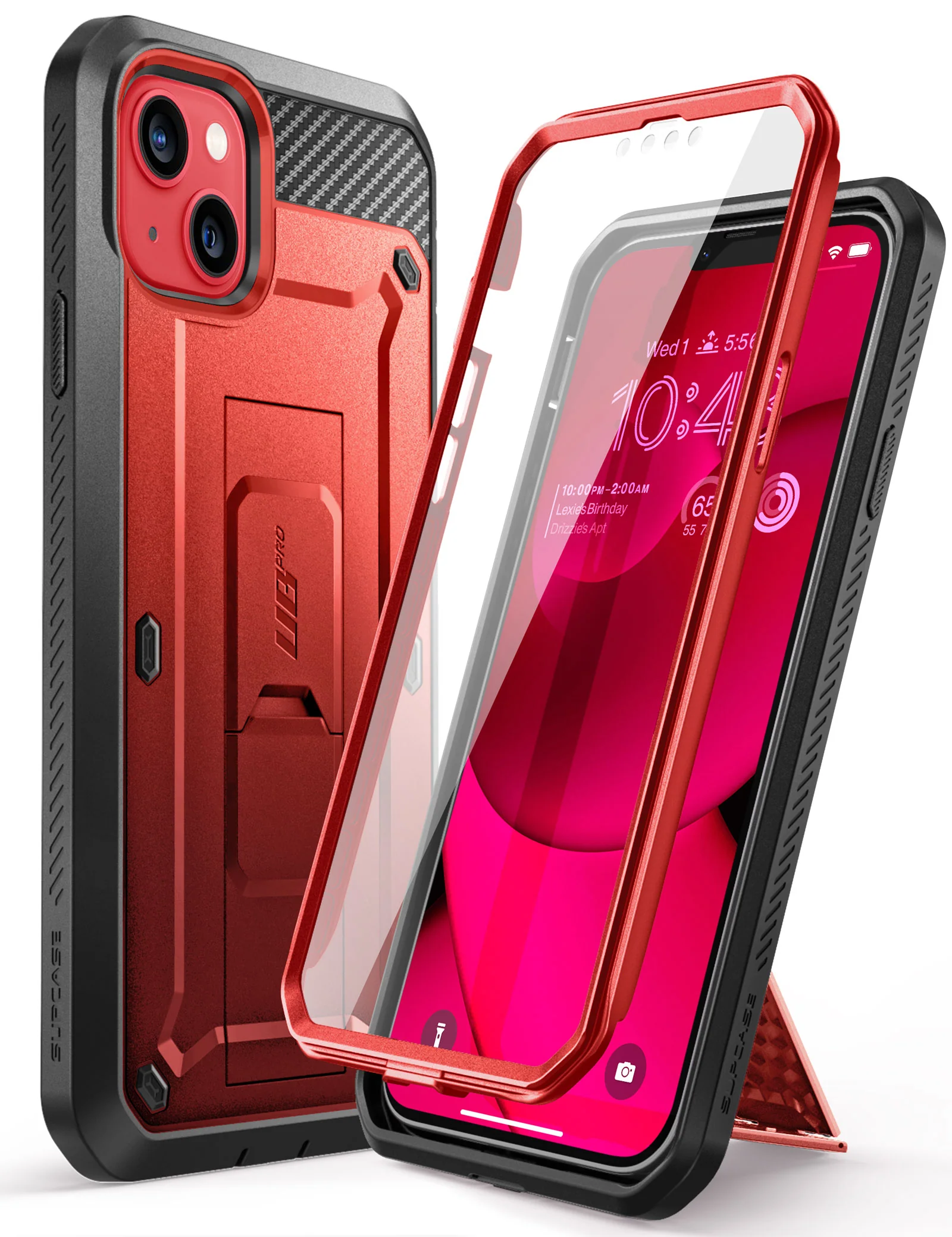 iPhone 14 Plus 6.7 inch Unicorn Beetle PRO Rugged Case-Metallic Red - Image 2