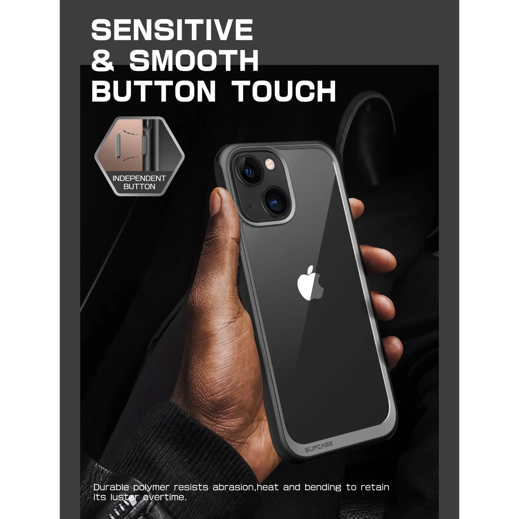 iPhone 14 Plus 6.7 inch Unicorn Beetle Style Slim Clear Case-Black - Image 8