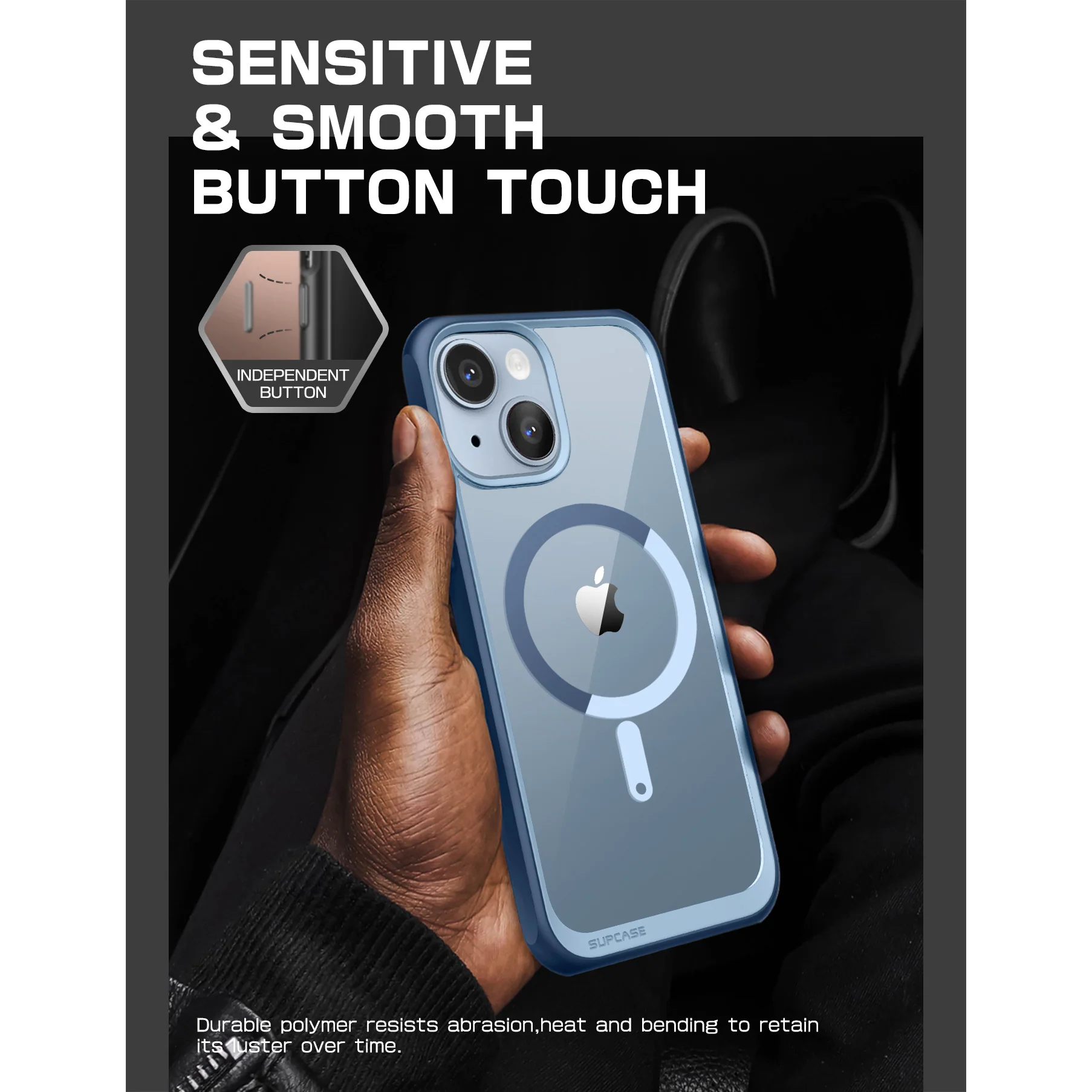 iPhone 14 Plus 6.7 inch Unicorn Beetle MAG Slim Clear MagSafe Case-Blue - Image 9