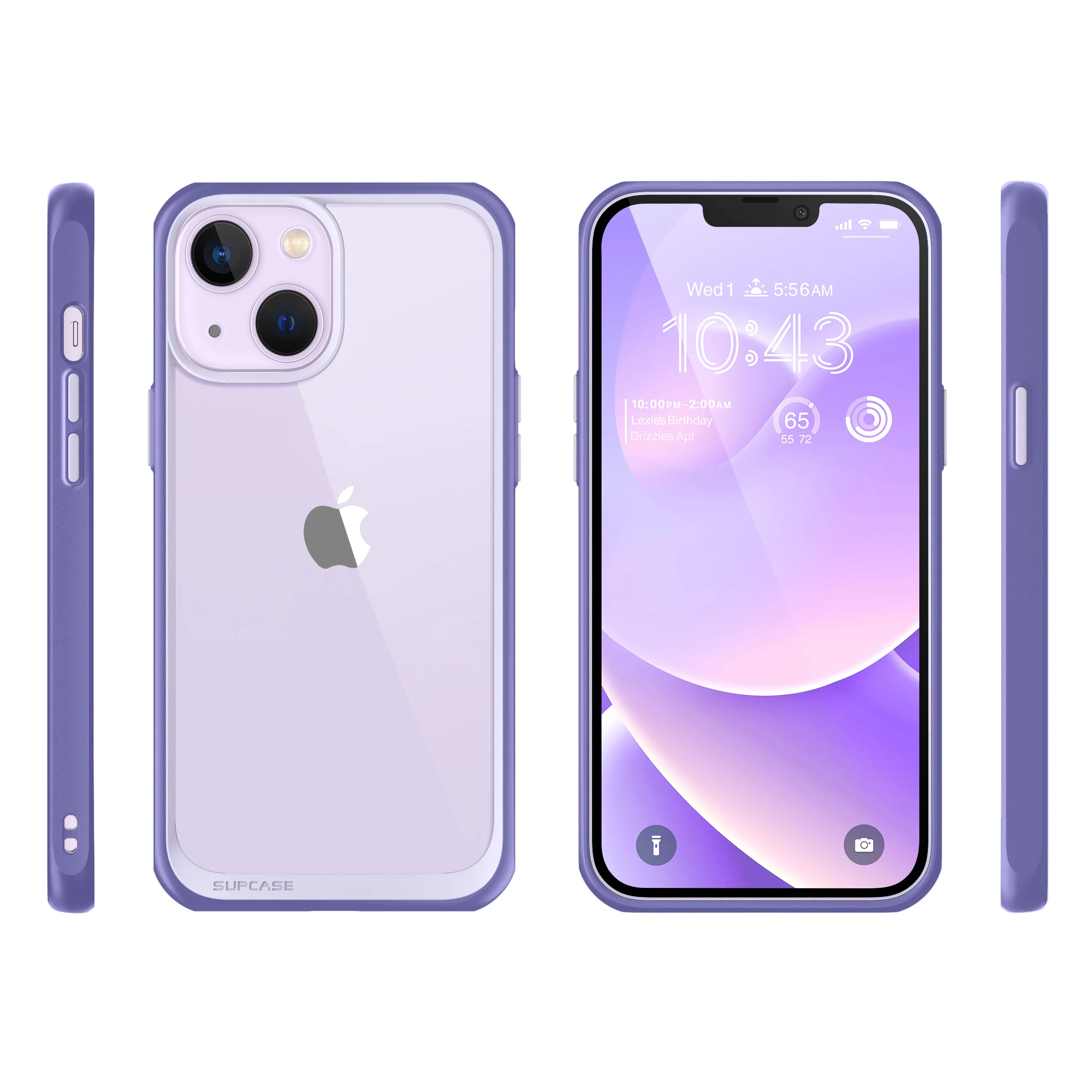 iPhone 14 Plus 6.7 inch Unicorn Beetle Style Slim Clear Case-Deep Purple - Image 11