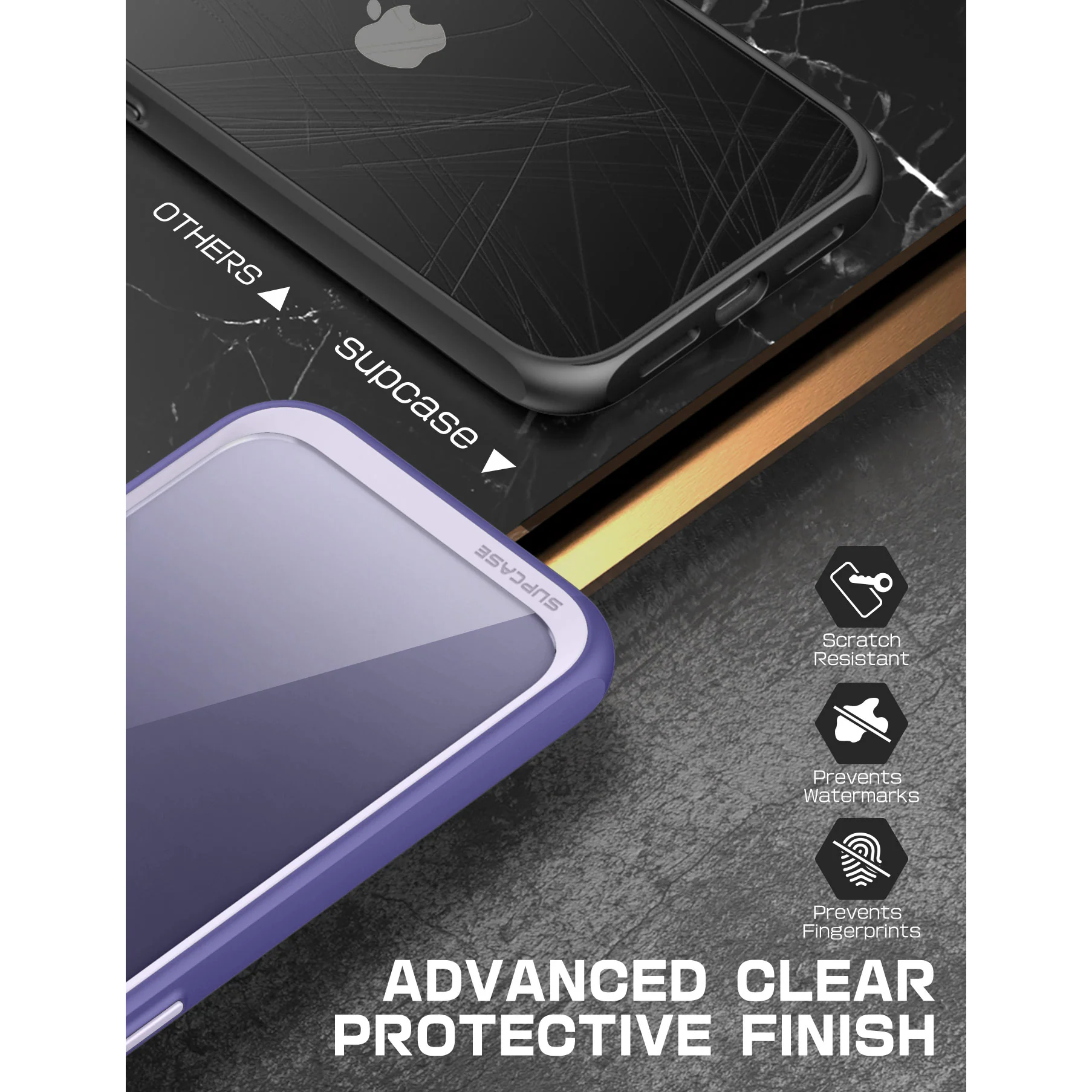 iPhone 14 Plus 6.7 inch Unicorn Beetle Style Slim Clear Case-Deep Purple - Image 6