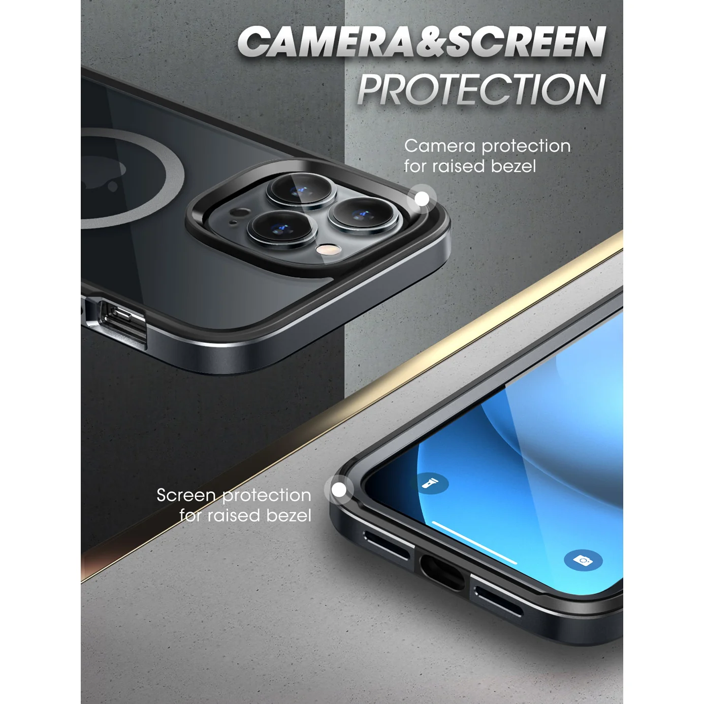 iPhone 14 Pro Max 6.7 inch Unicorn Beetle EDGE MAG with Screen Protector Clear Case-Black - Image 8