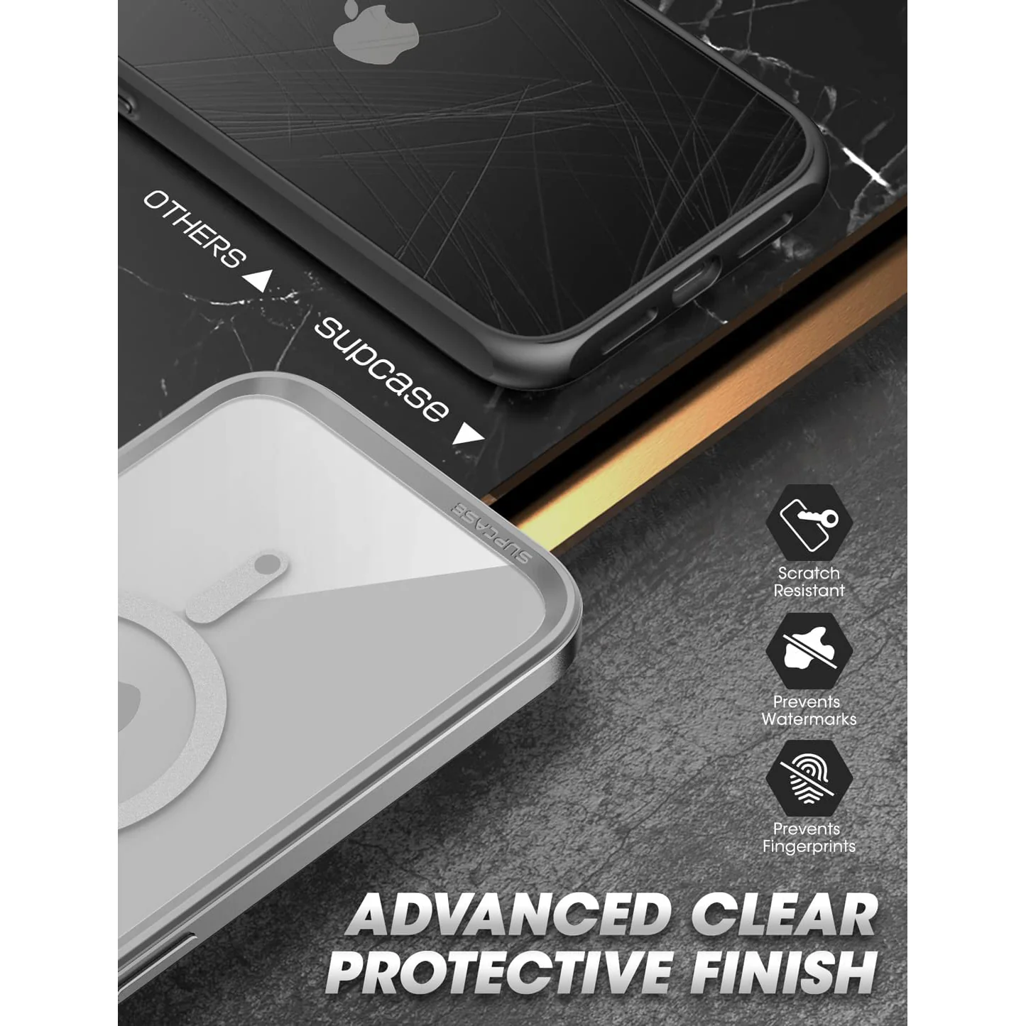 iPhone 14 Pro Max 6.7 inch Unicorn Beetle EDGE MAG with Screen Protector Clear Case-Silver - Image 9