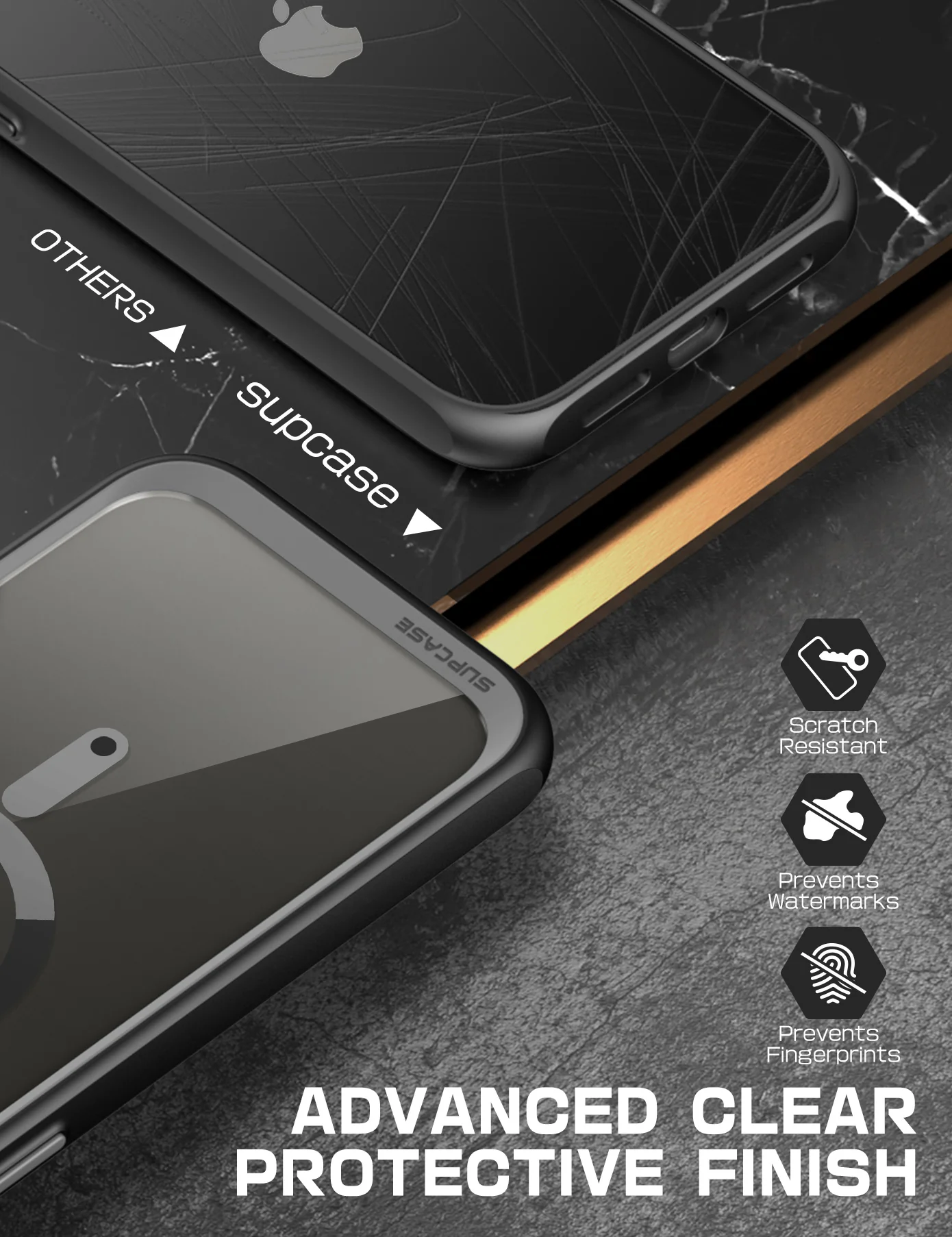 iPhone 14 Pro Max 6.7 inch Unicorn Beetle MAG Slim Clear MagSafe Case-Black - Image 5