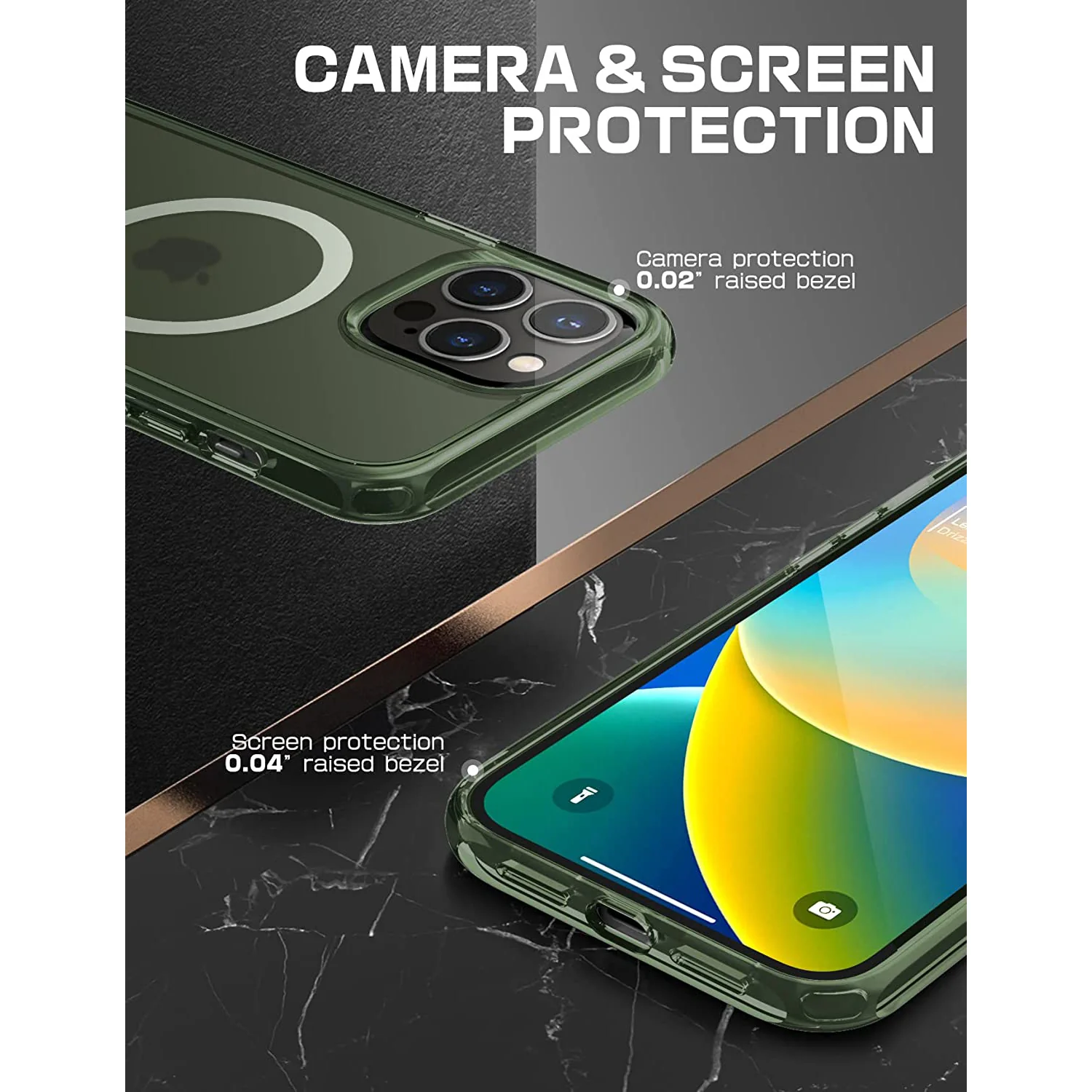 iPhone 14 Pro Max 6.7 inch Unicorn Beetle MAG Slim Clear MagSafe Case-Green Fog - Image 6