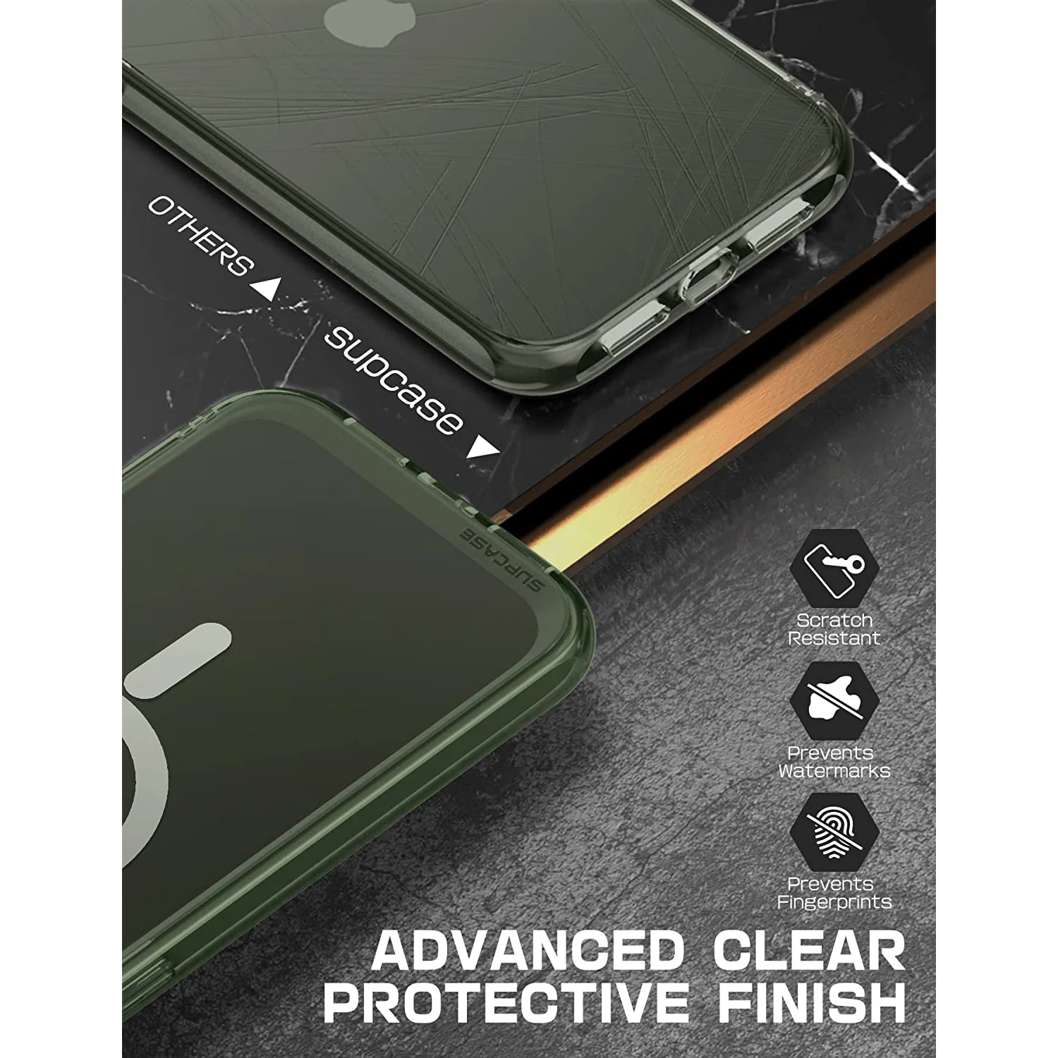 iPhone 14 Pro Max 6.7 inch Unicorn Beetle MAG Slim Clear MagSafe Case-Green Fog - Image 8