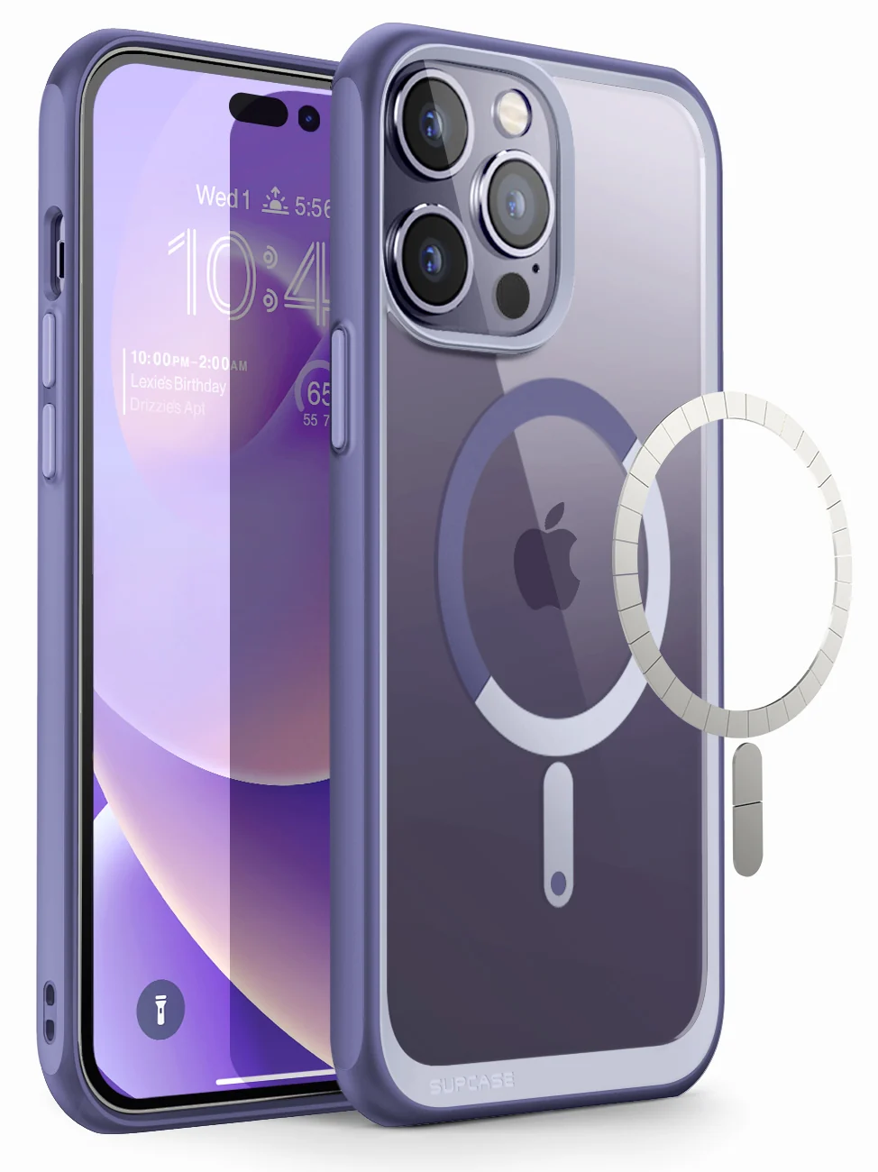 iPhone 14 Pro Max 6.7 inch Unicorn Beetle MAG Slim Clear MagSafe Case-Deep Purple - Image 3