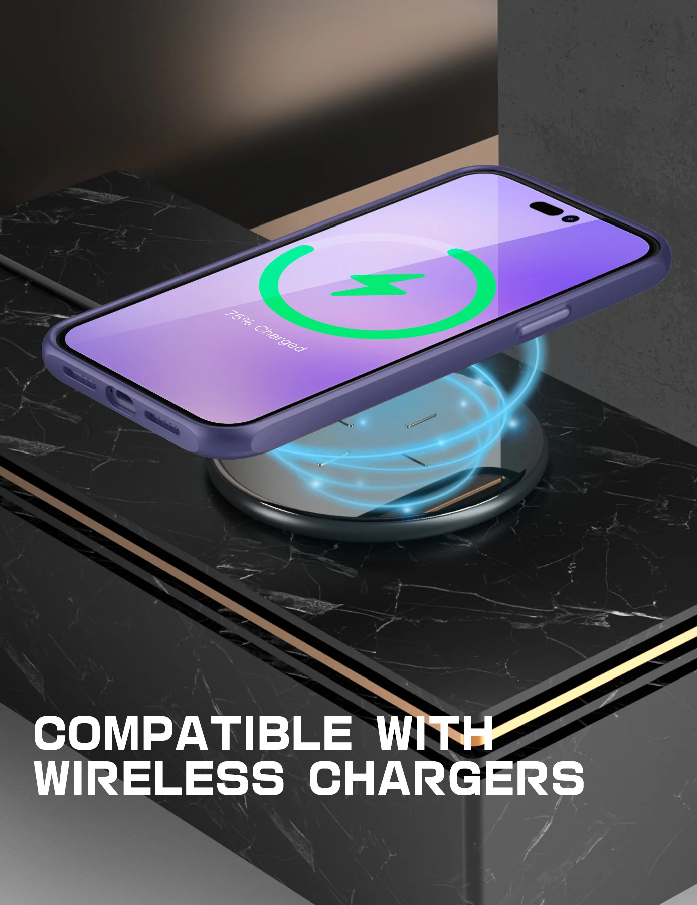iPhone 14 Pro Max 6.7 inch Unicorn Beetle MAG Slim Clear MagSafe Case-Deep Purple - Image 8