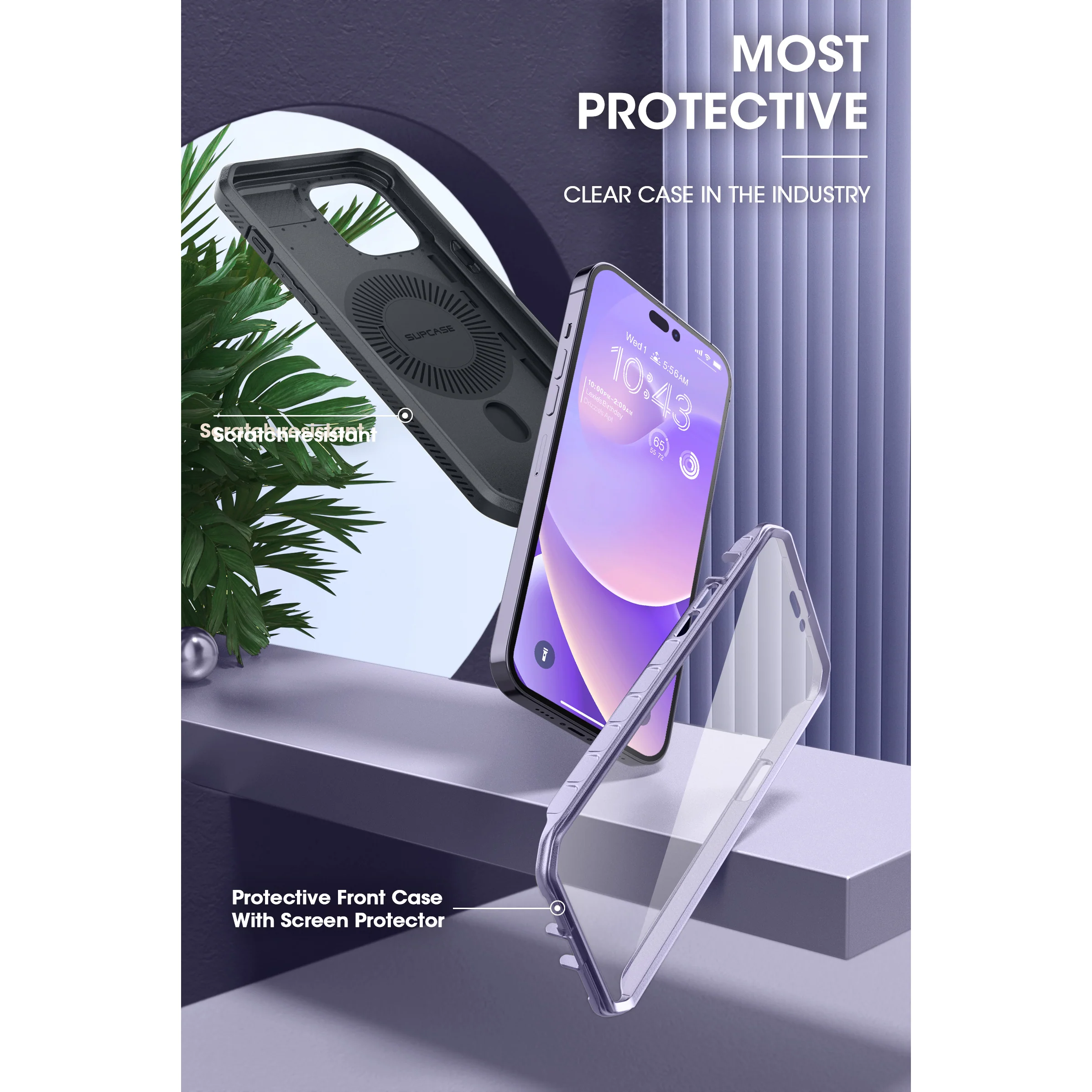 iPhone 14 Pro Max 6.7 inch Unicorn Beetle PRO MAG Rugged MagSafe Case-Deep Purple - Image 6