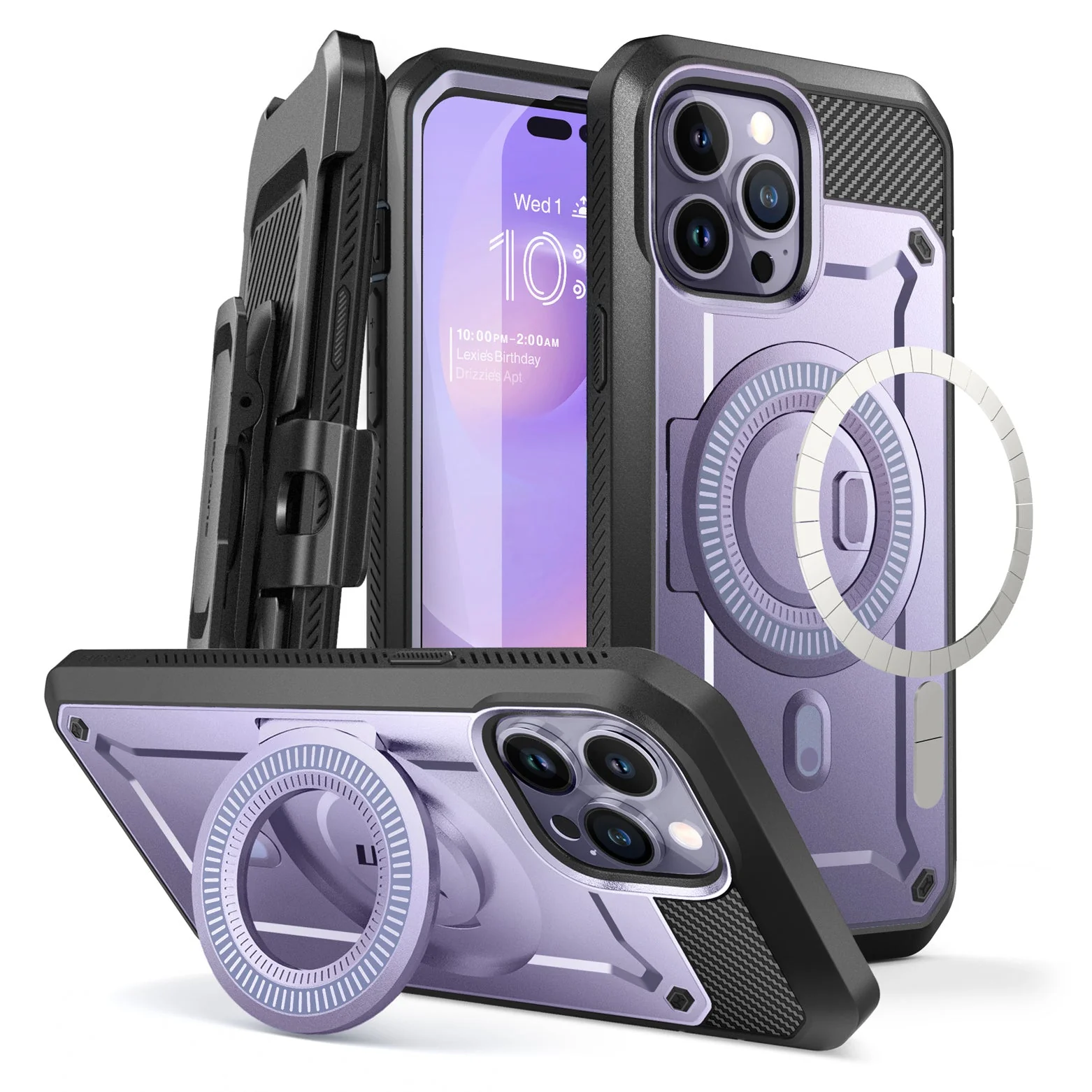 iPhone 14 Pro Max 6.7 inch Unicorn Beetle PRO MAG Rugged MagSafe Case(open box)-Deep Purple - Image 2