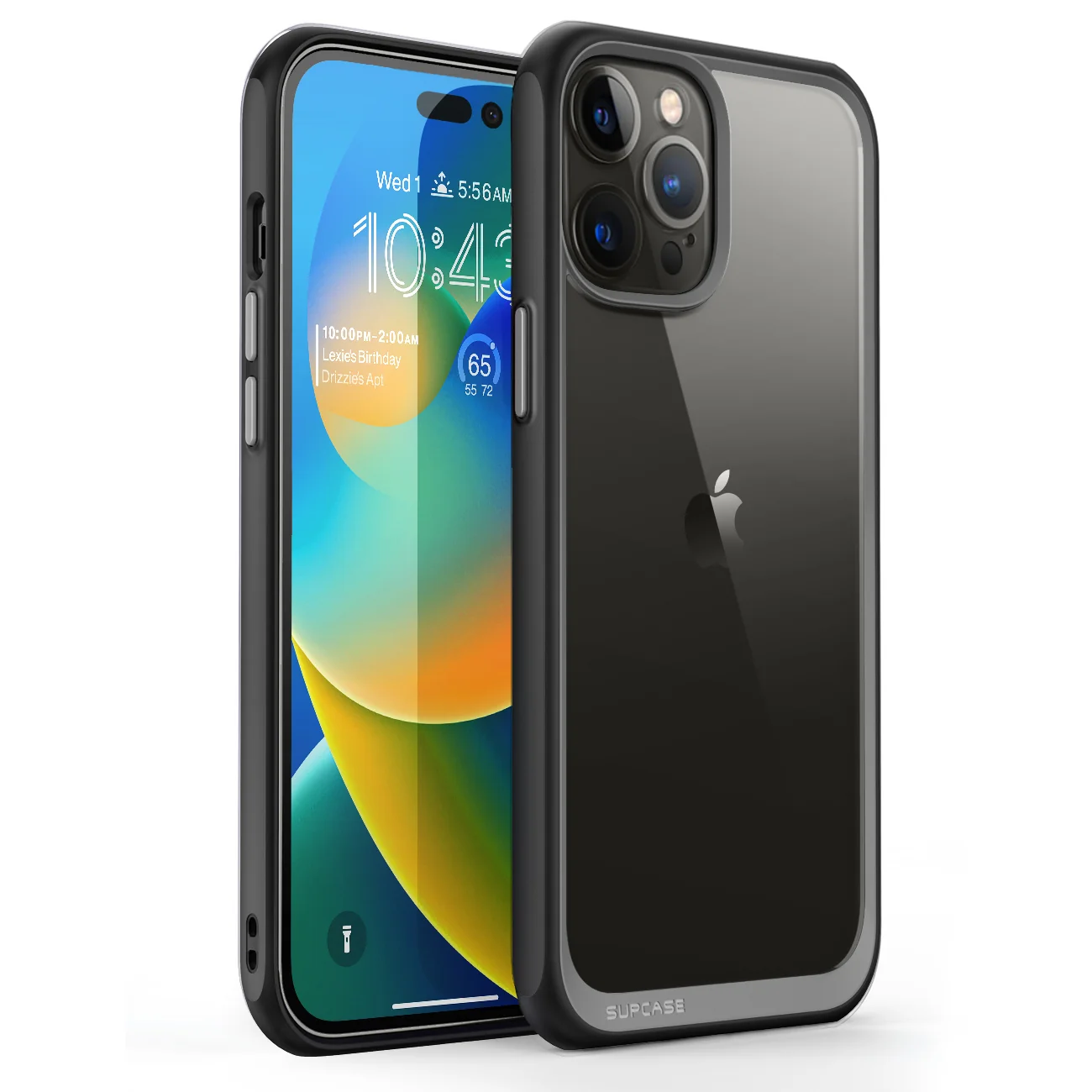 iPhone 14 Pro Max 6.7 inch Unicorn Beetle Style Slim Clear Case-Black - Image 2