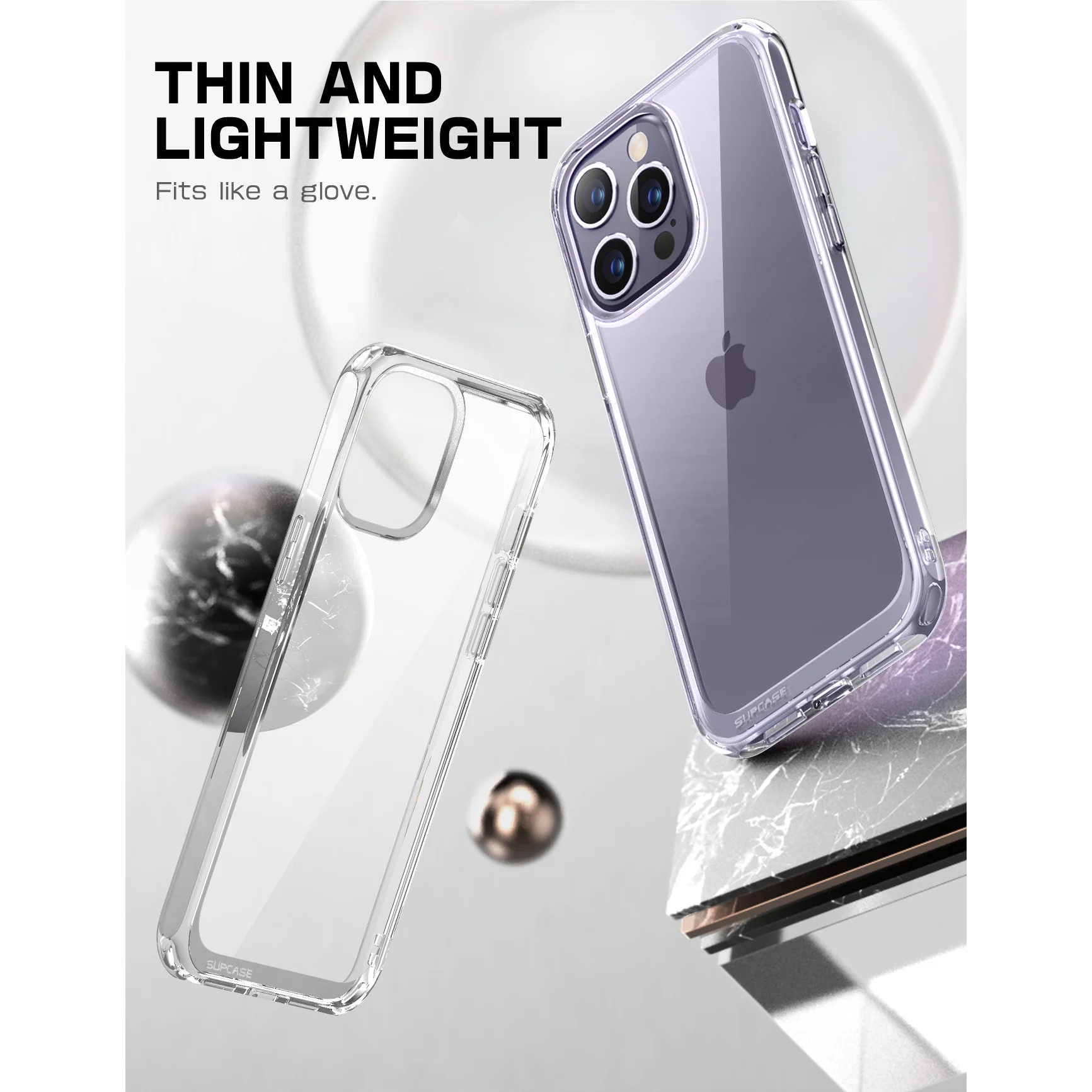iPhone 14 Pro Max 6.7 inch Unicorn Beetle Style Slim Clear Case-Clear - Image 3