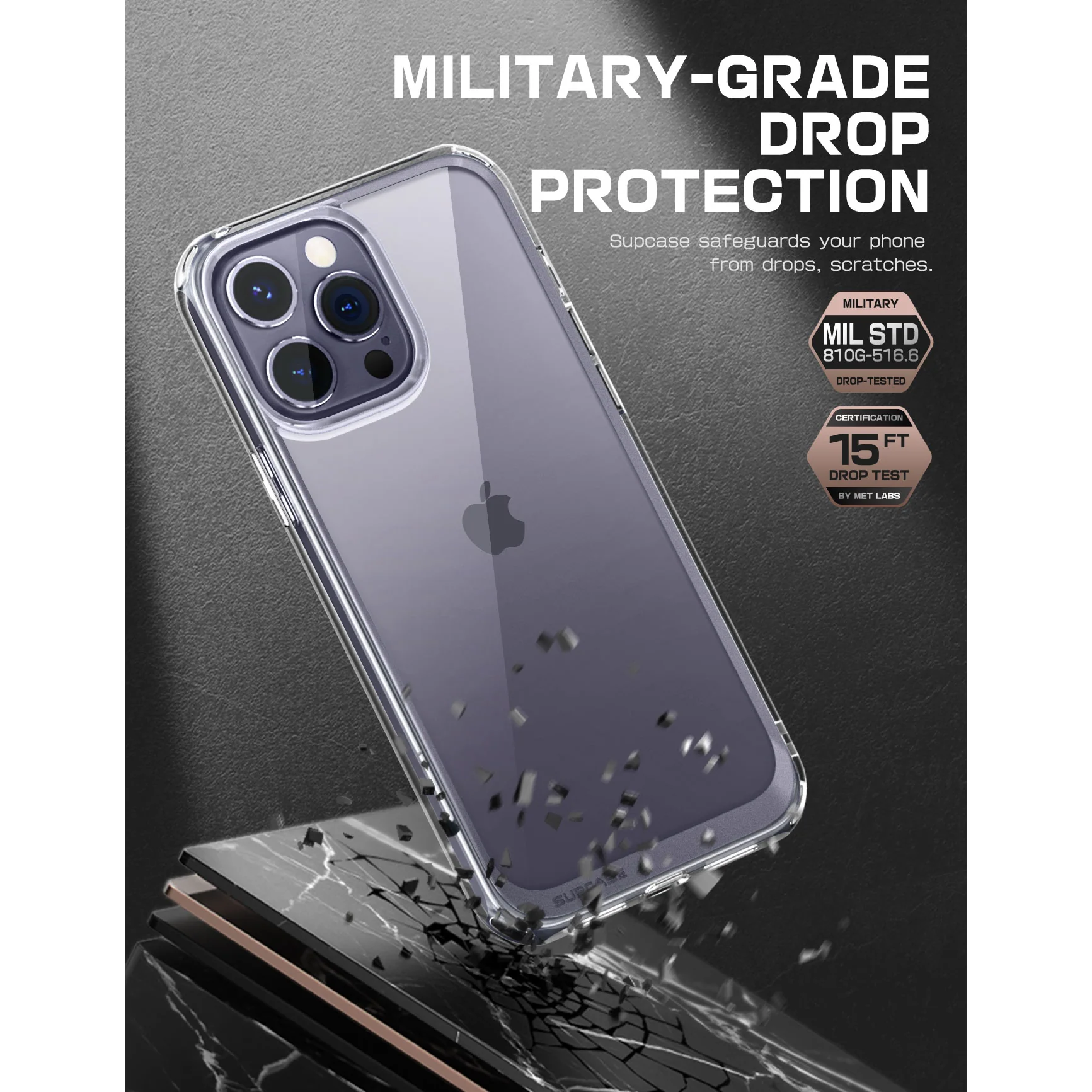 iPhone 14 Pro Max 6.7 inch Unicorn Beetle Style Slim Clear Case-Clear - Image 4