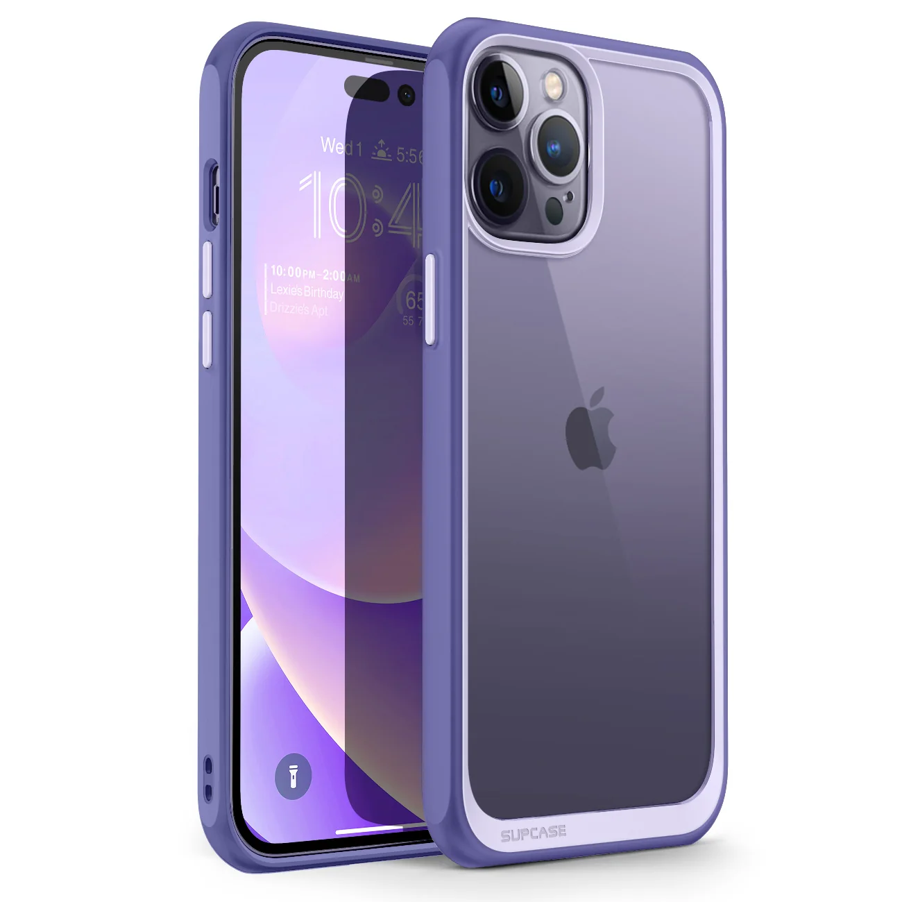 iPhone 14 Pro Max 6.7 inch Unicorn Beetle Style Slim Clear Case-Deep Purple - Image 2