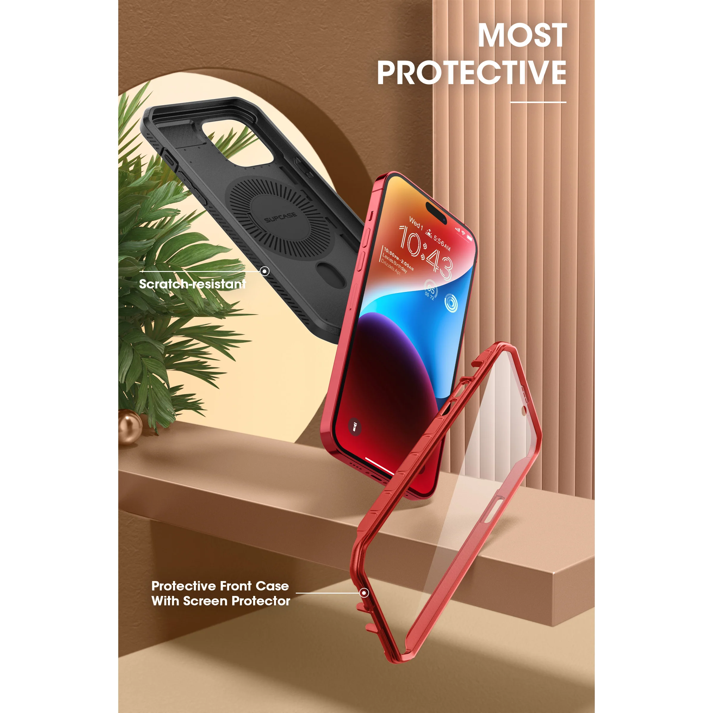 iPhone 15 6.1 inch Unicorn Beetle PRO MAG Rugged Case-Metallic Red - Image 5