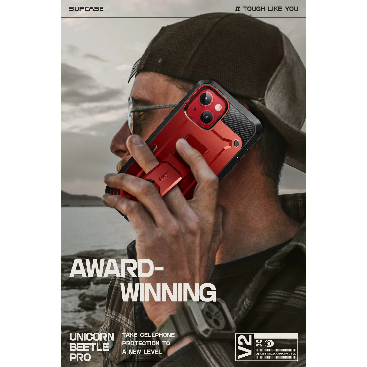 iPhone 15 6.1 inch Unicorn Beetle PRO Rugged Case-Metallic Red - Image 8