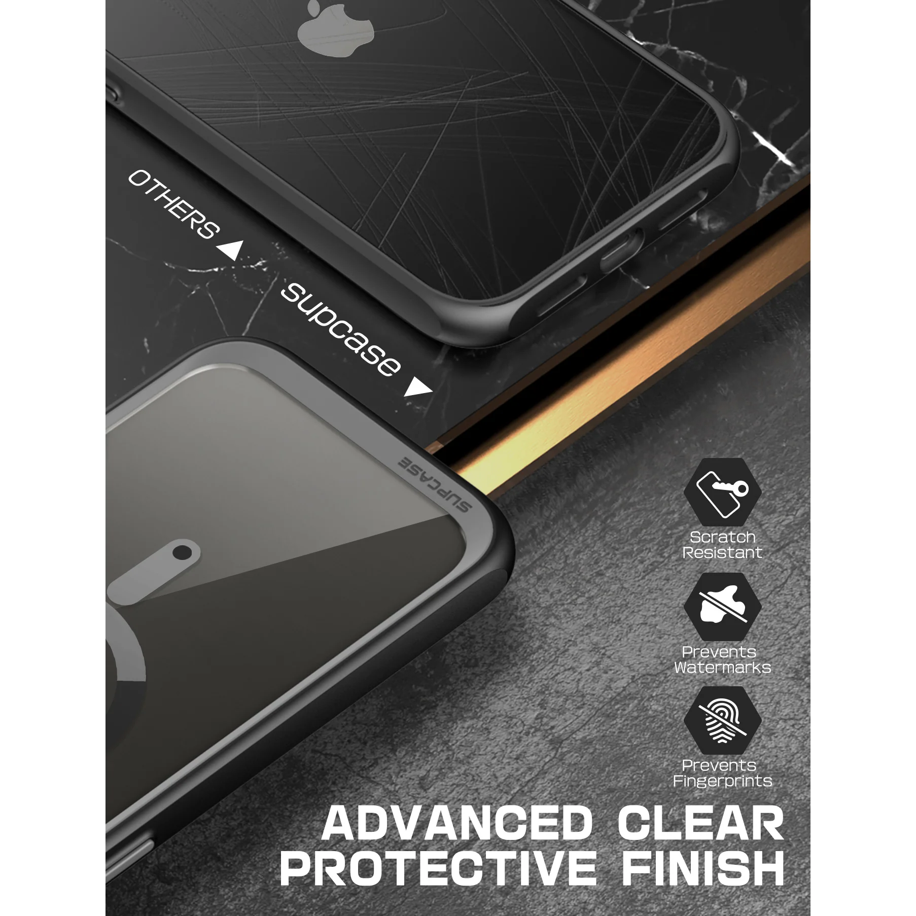 iPhone 15 Pro 6.1 inch Unicorn Beetle MAG Slim Clear MagSafe Case(open box)-Black - Image 7