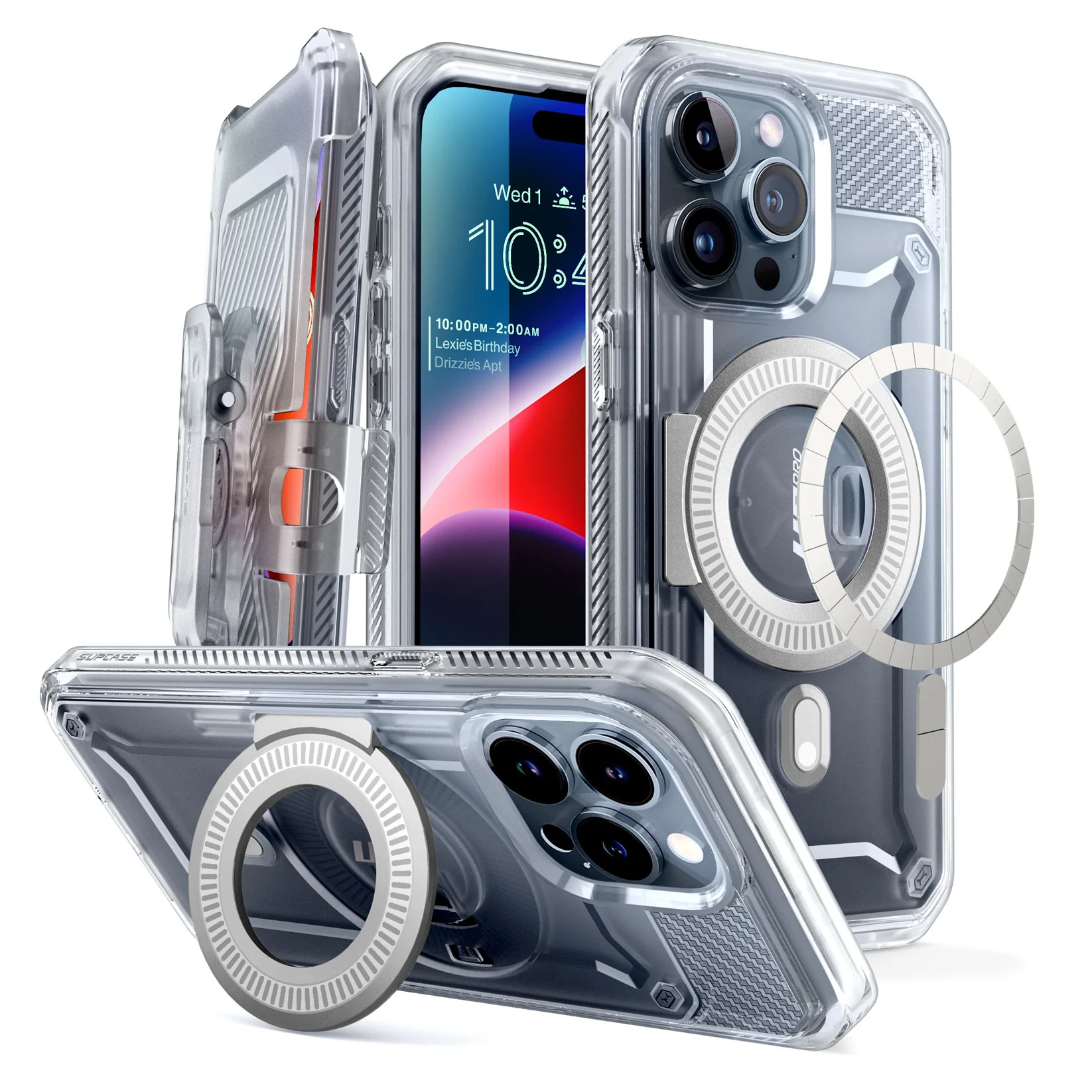 iPhone 15 Pro 6.1 inch Unicorn Beetle PRO MAG Rugged MagSafe Case-Clear - Image 2