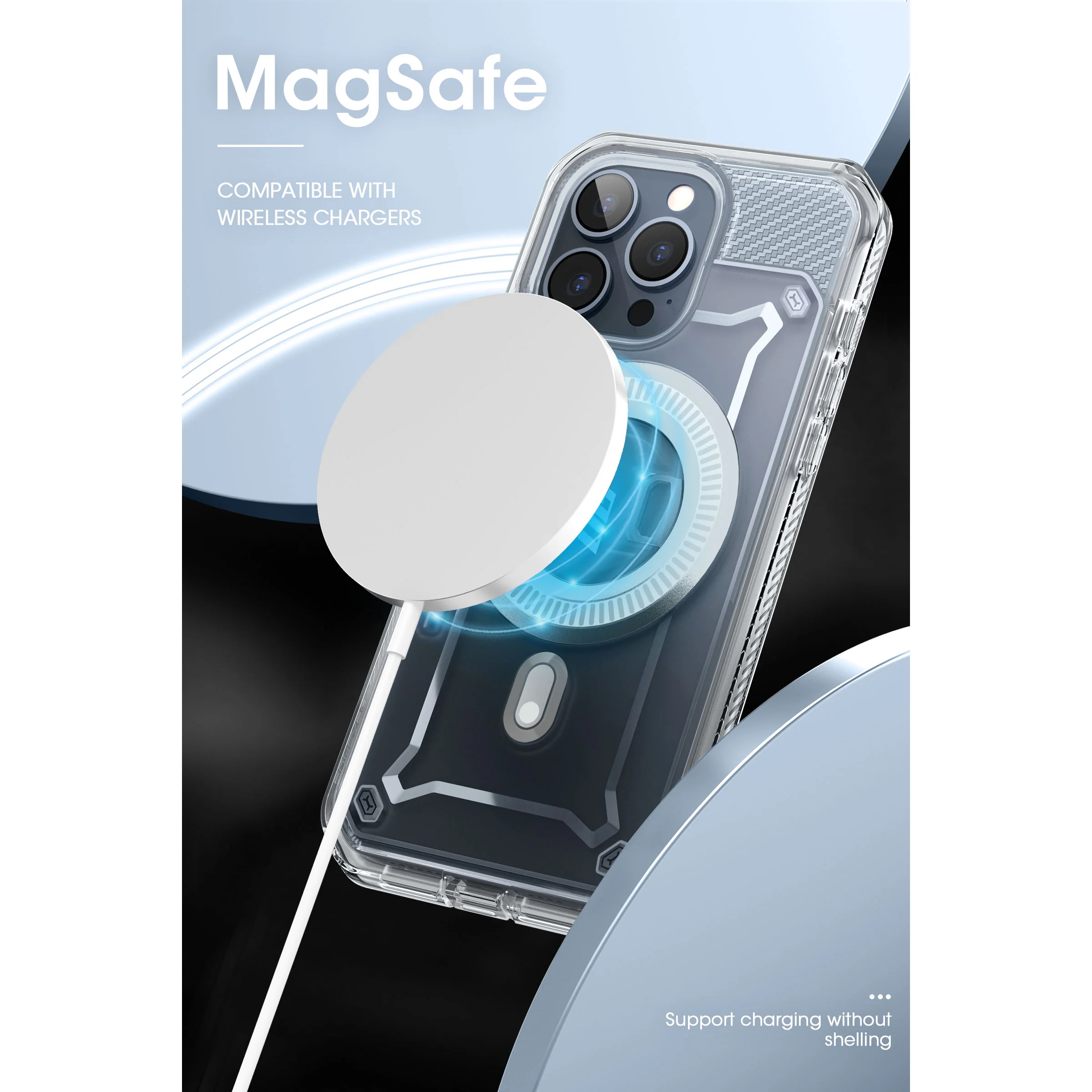 iPhone 15 Pro 6.1 inch Unicorn Beetle PRO MAG Rugged MagSafe Case-Clear - Image 3