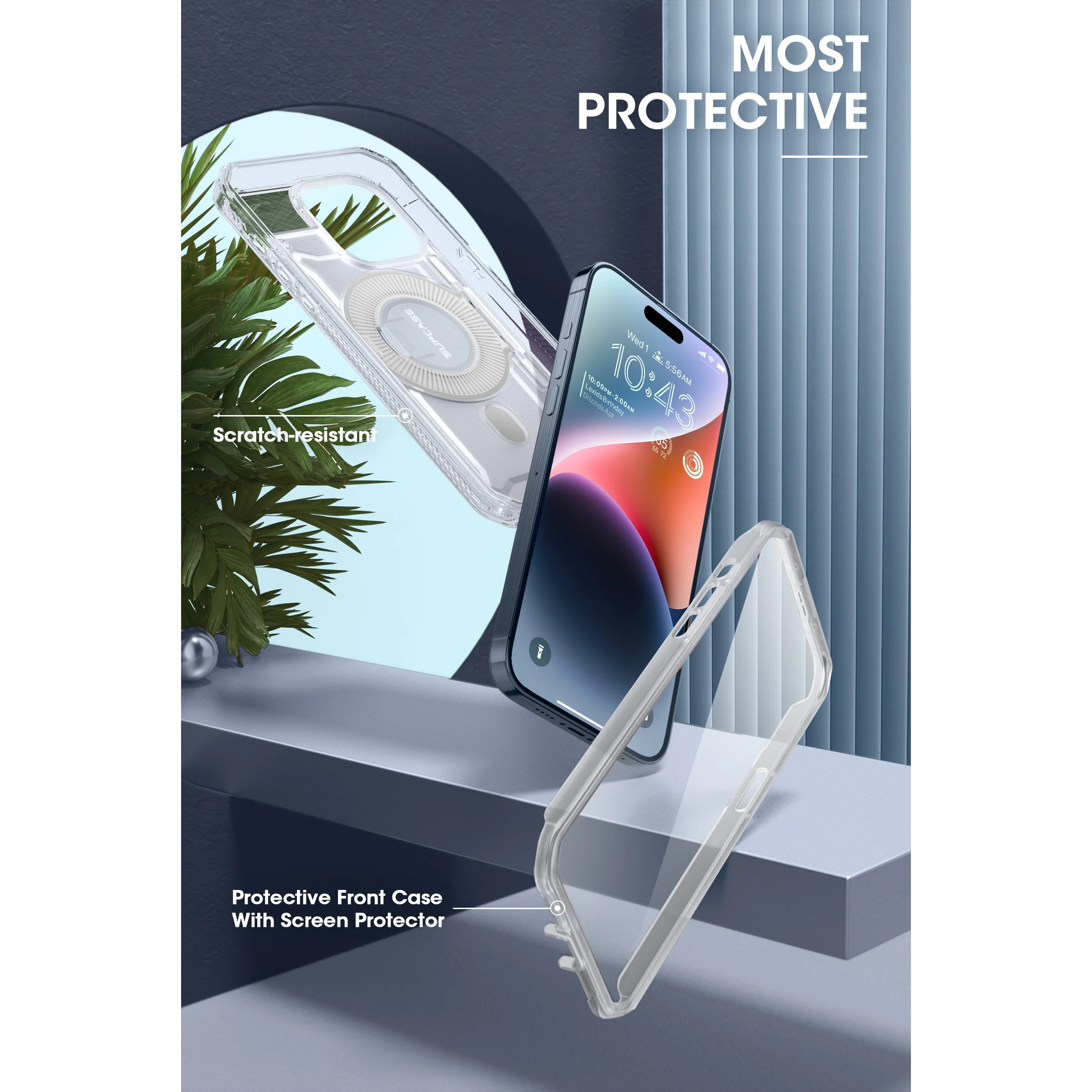 iPhone 15 Pro 6.1 inch Unicorn Beetle PRO MAG Rugged MagSafe Case-Clear - Image 6