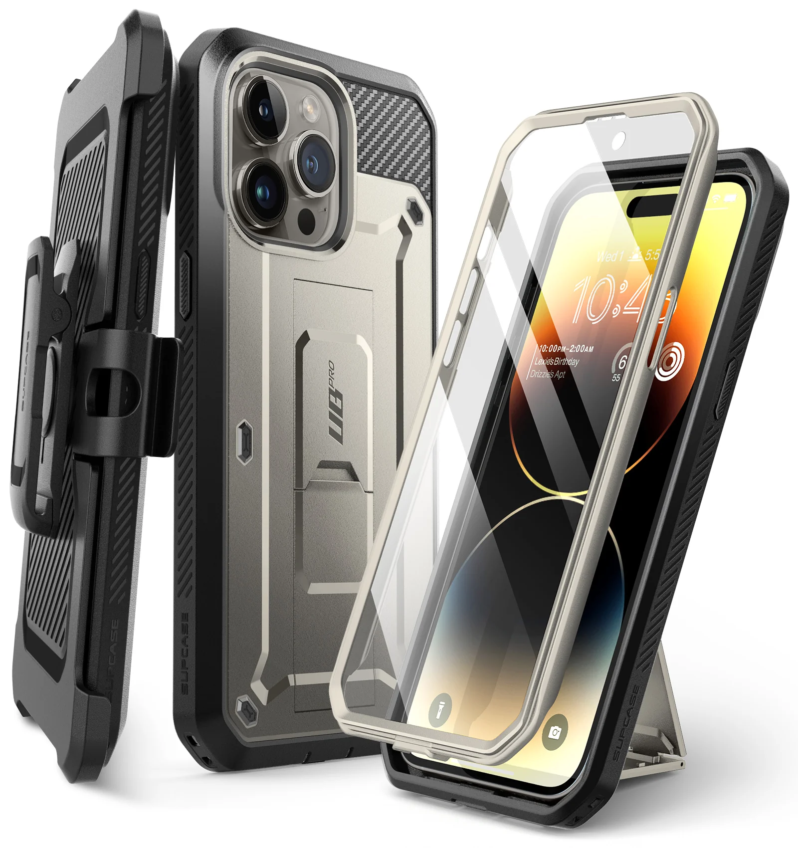 iPhone 15 Pro 6.1 inch Unicorn Beetle Pro Rugged Case-Titan Gray - Image 2