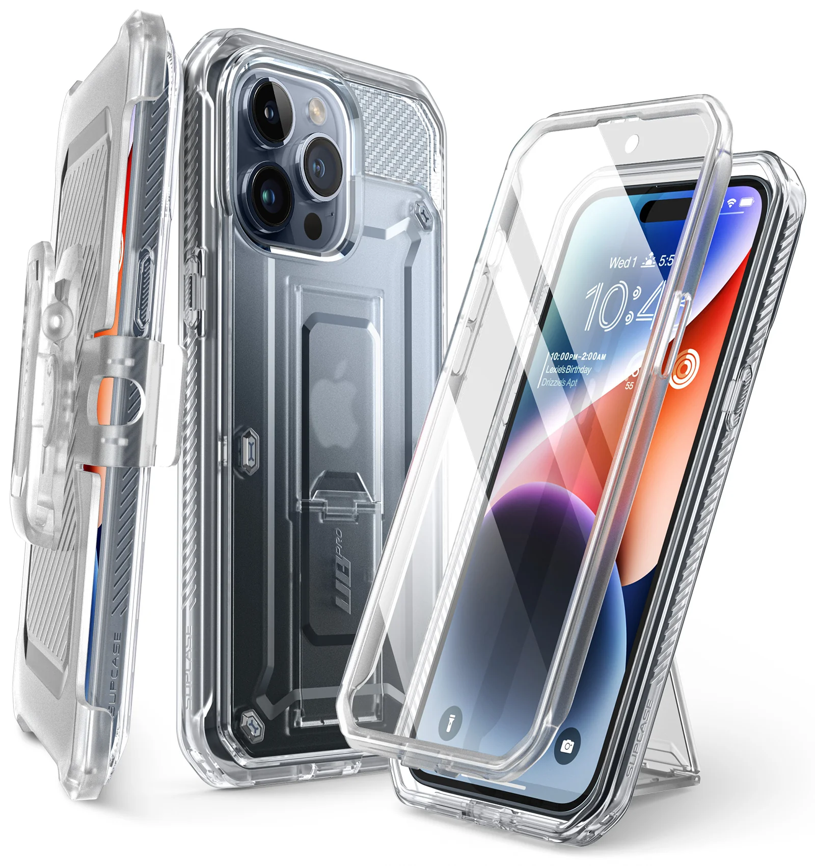 iPhone 15 Pro 6.1 inch Unicorn Beetle Pro Rugged Case(open box)-Clear - Image 2