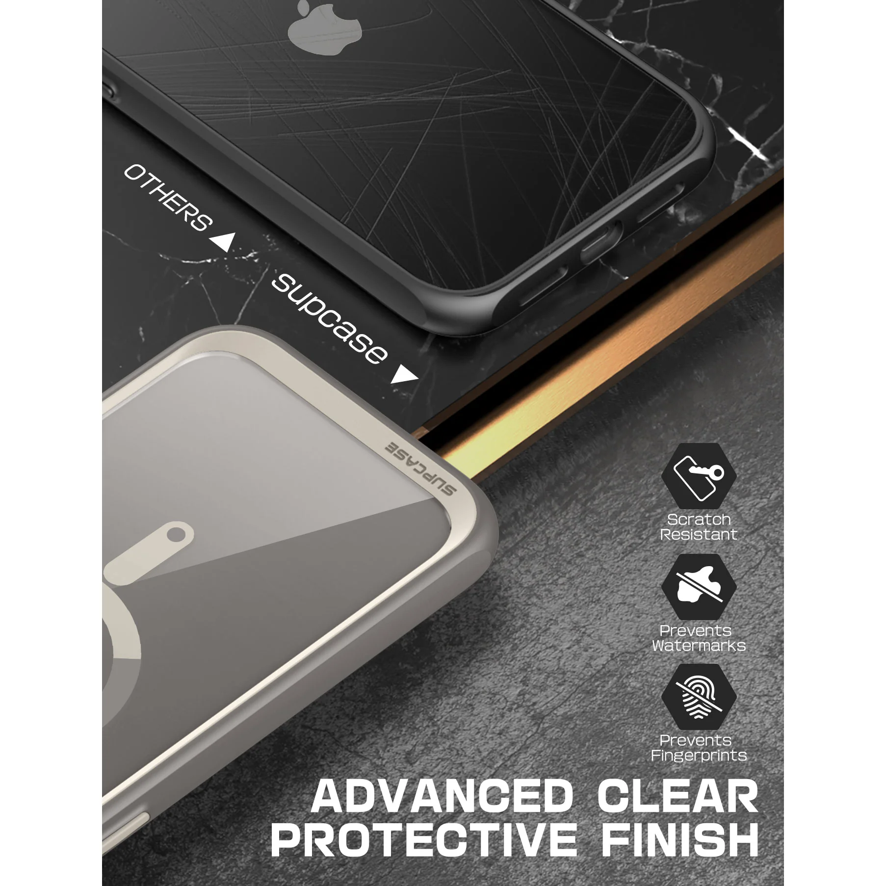 iPhone 15 Pro Max 6.7 inch Unicorn Beetle MAG Slim Clear MagSafe Case-Gray - Image 7