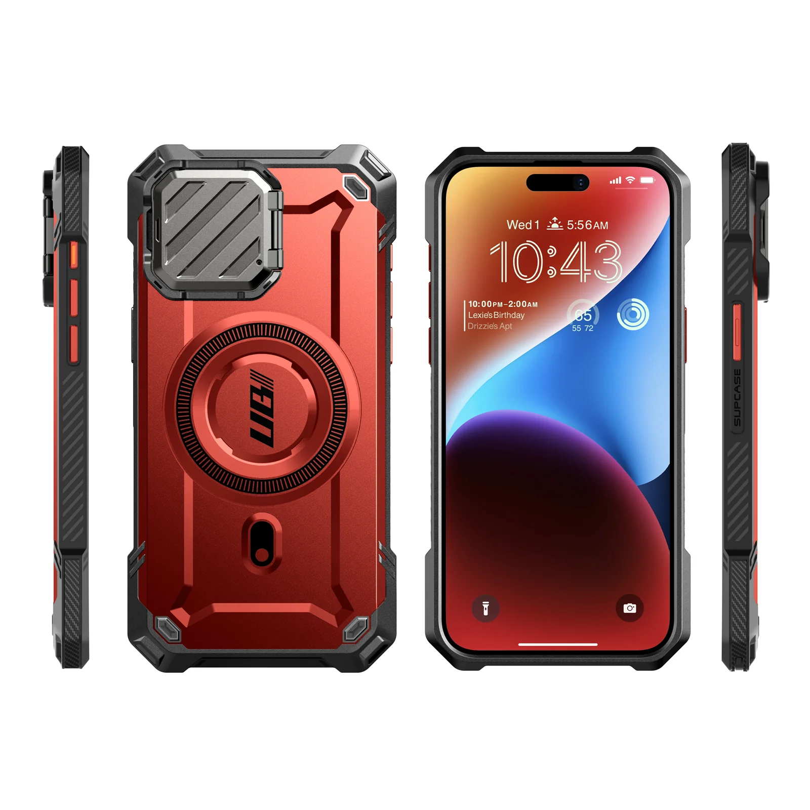 iPhone 15 Pro Max 6.7 inch Unicorn Beetle MAG XT MagSafe Case-Metallic Red - Image 10