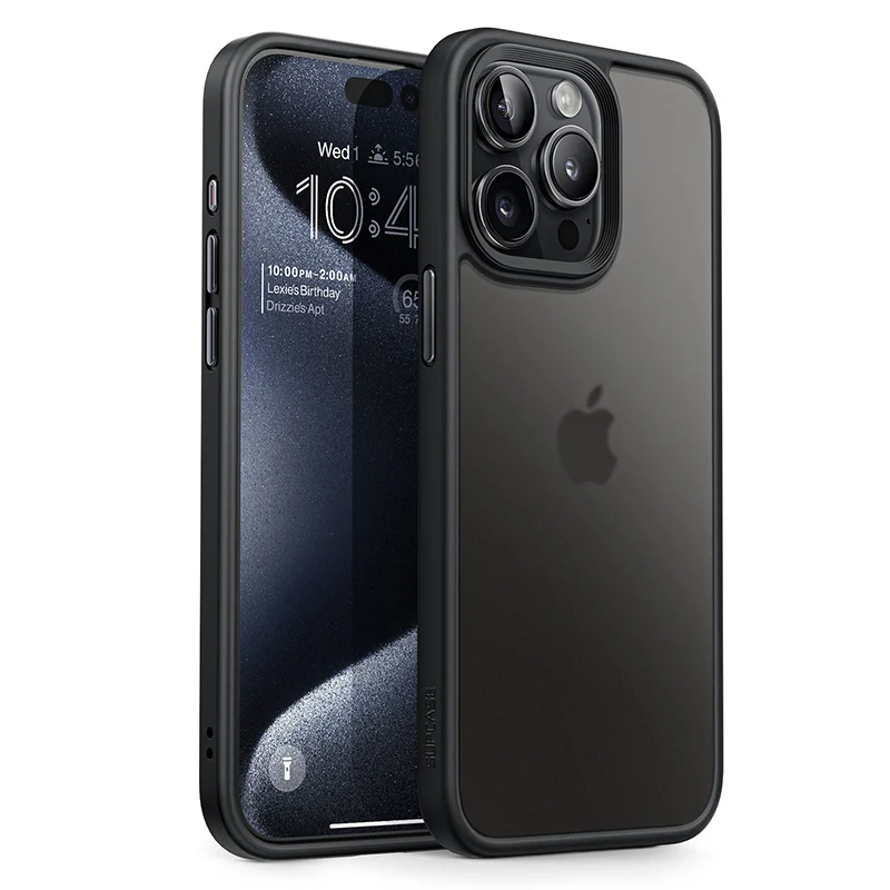iPhone 15 Pro Max 6.7 inch Unicorn Beetle Style Slim Clear Case-Black - Image 2
