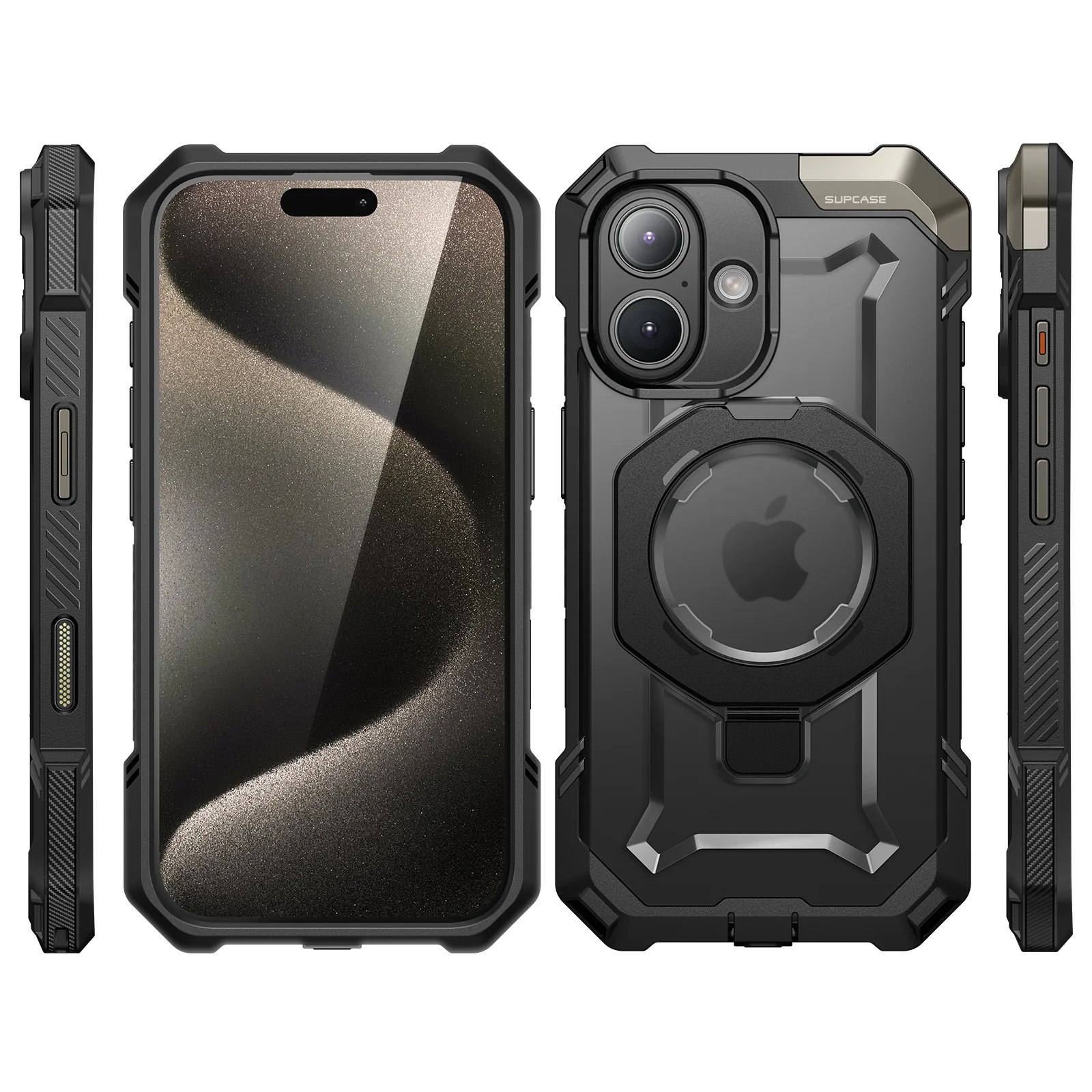 iPhone 16 6.1 inch UB Grip MagSafe Camera Control Button Phone Case-Black - Image 11