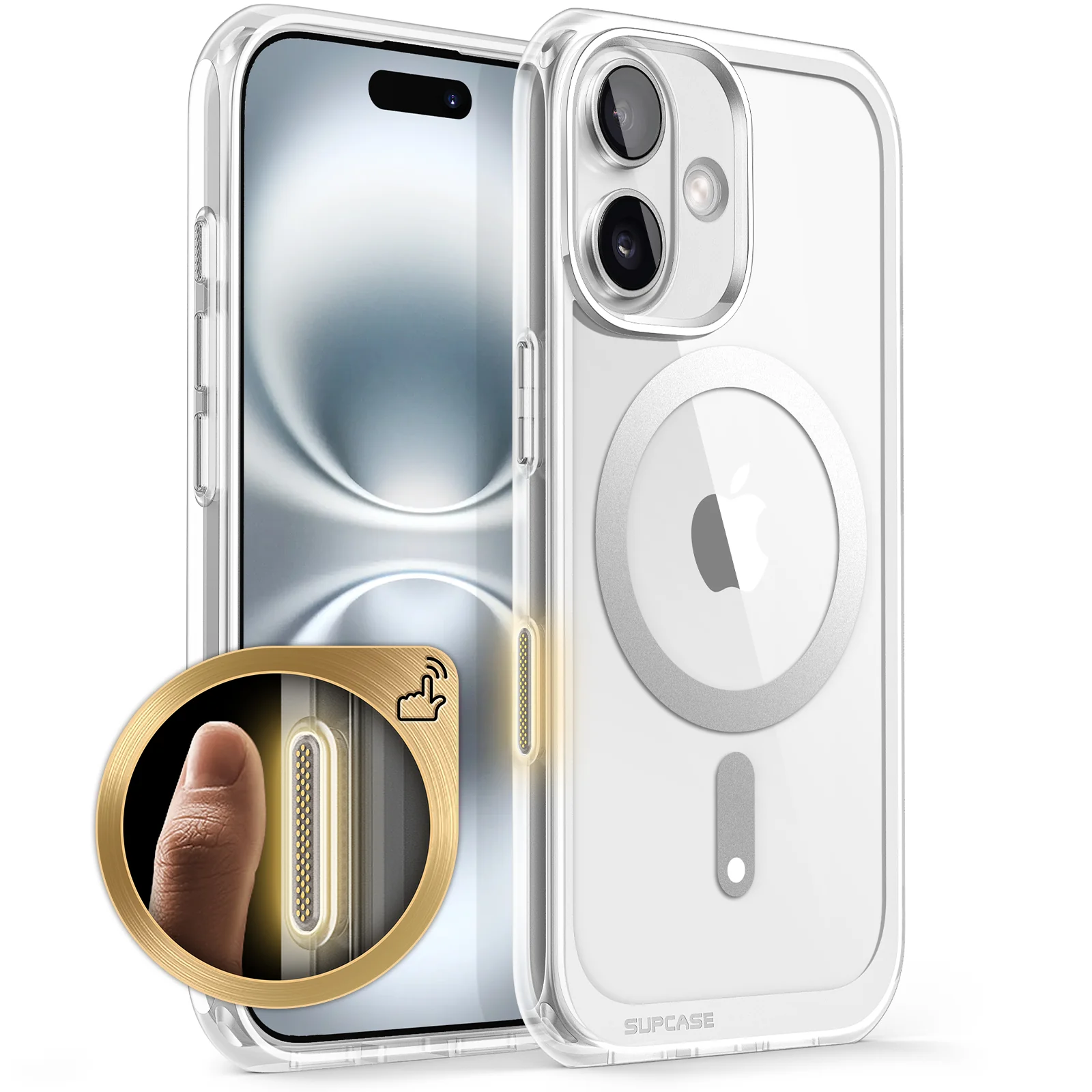 iPhone 16 6.1 inch Unicorn Beetle MAG Slim Clear MagSafe Camera Control Button Case-Clear - Image 2